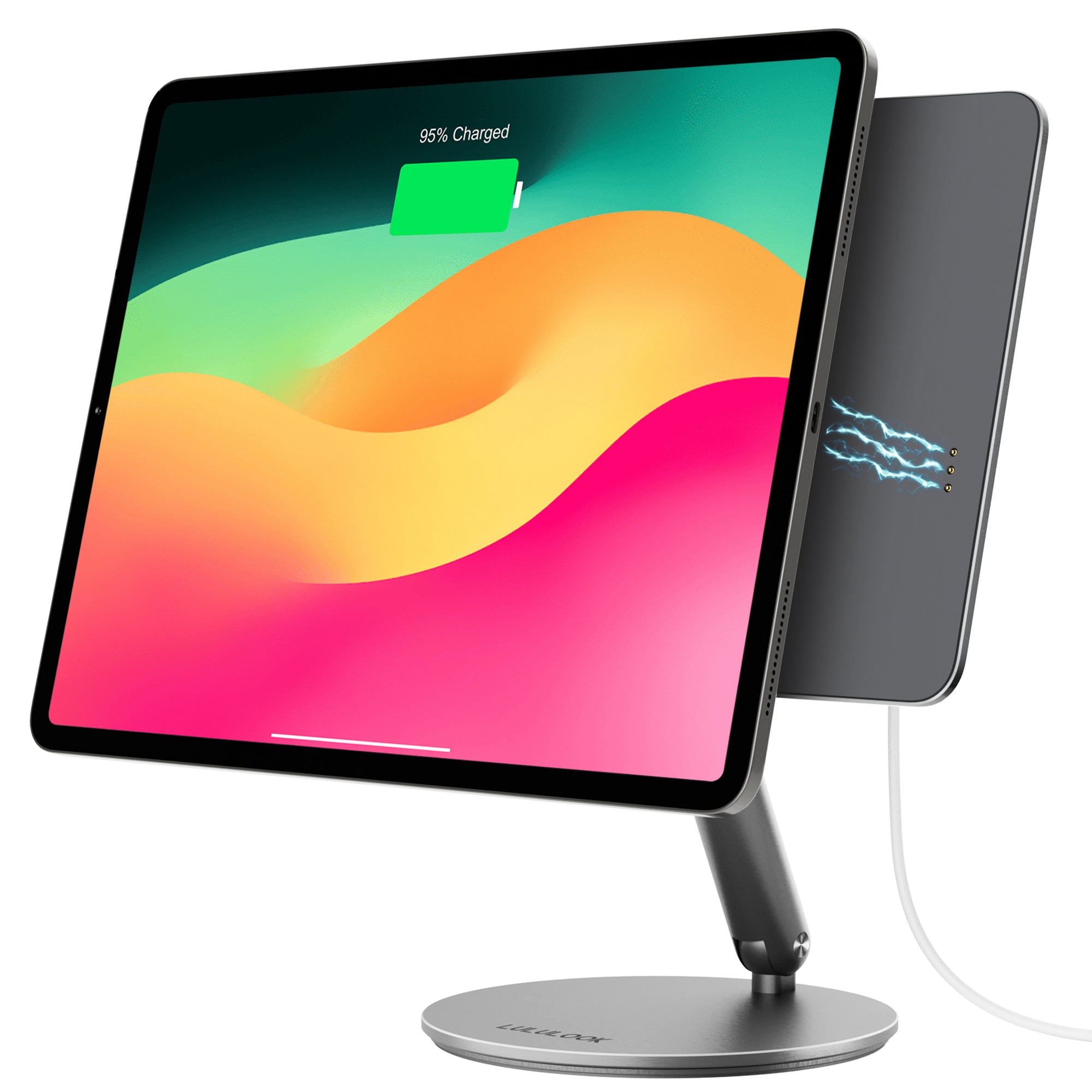 360 Rotating Foldable Magnetic iPad Charging Stand
