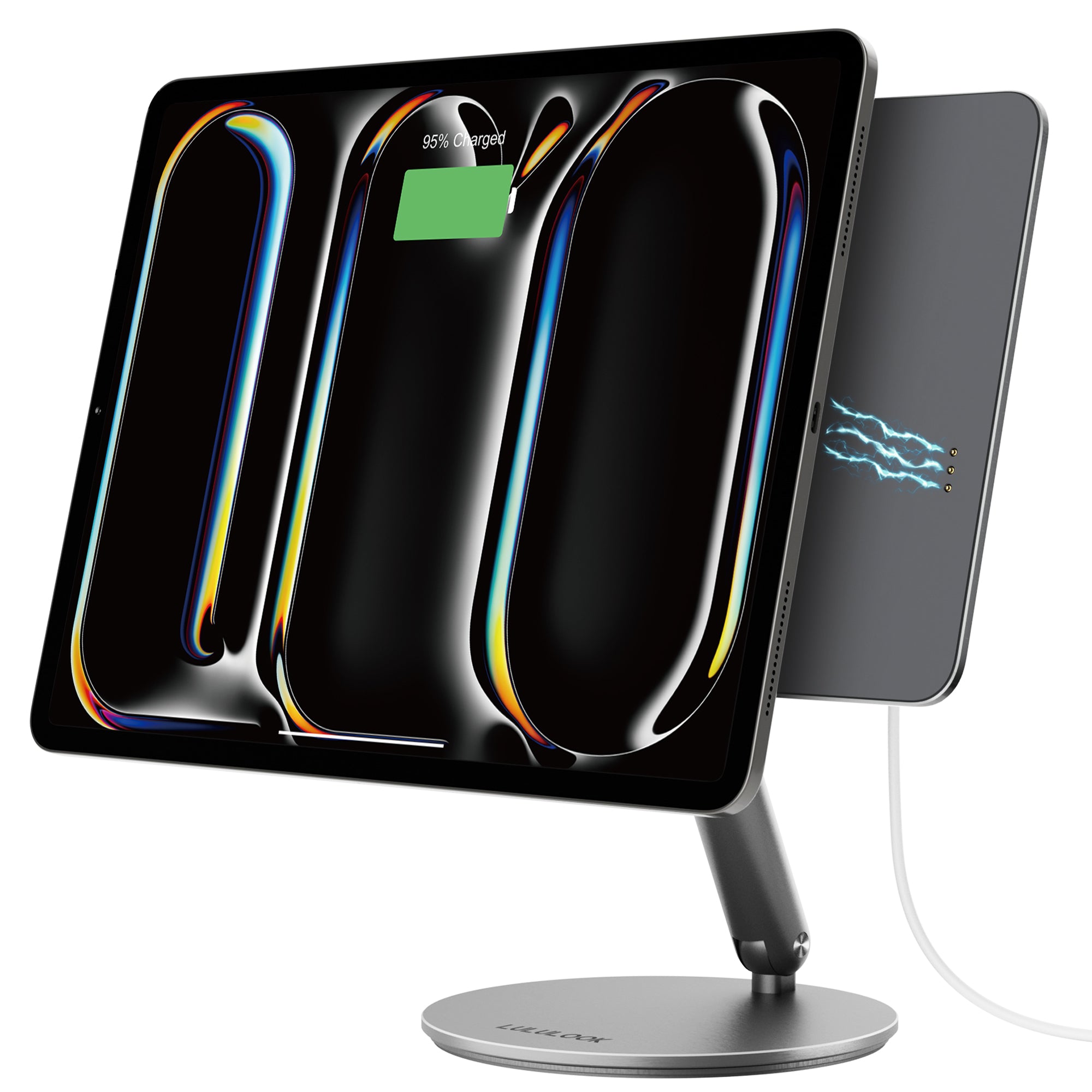 360 Rotating Foldable Magnetic iPad Charging Stand