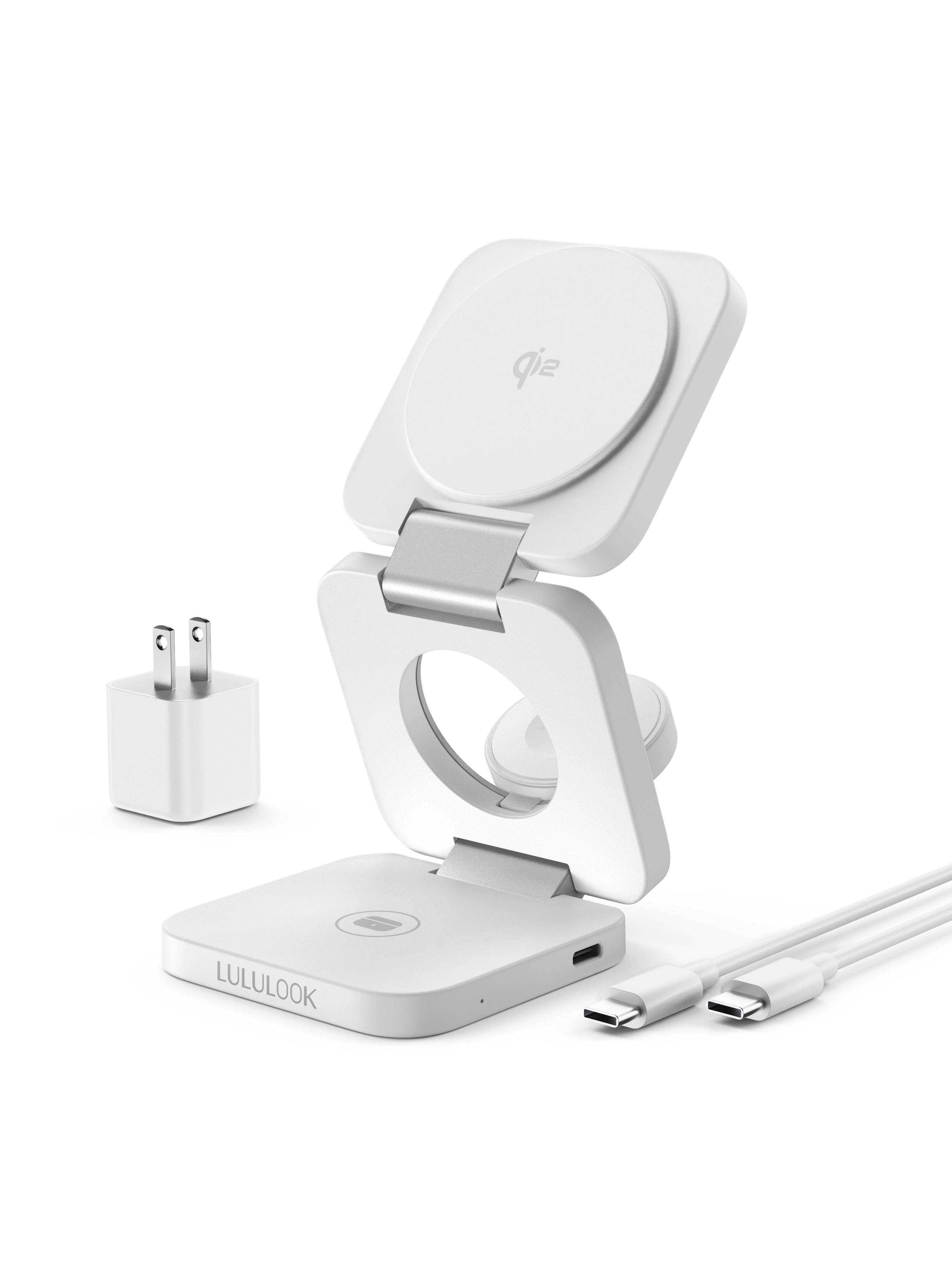 Ultra-Nano Qi2 3 in 1 Wireless Travel Charger for Apple