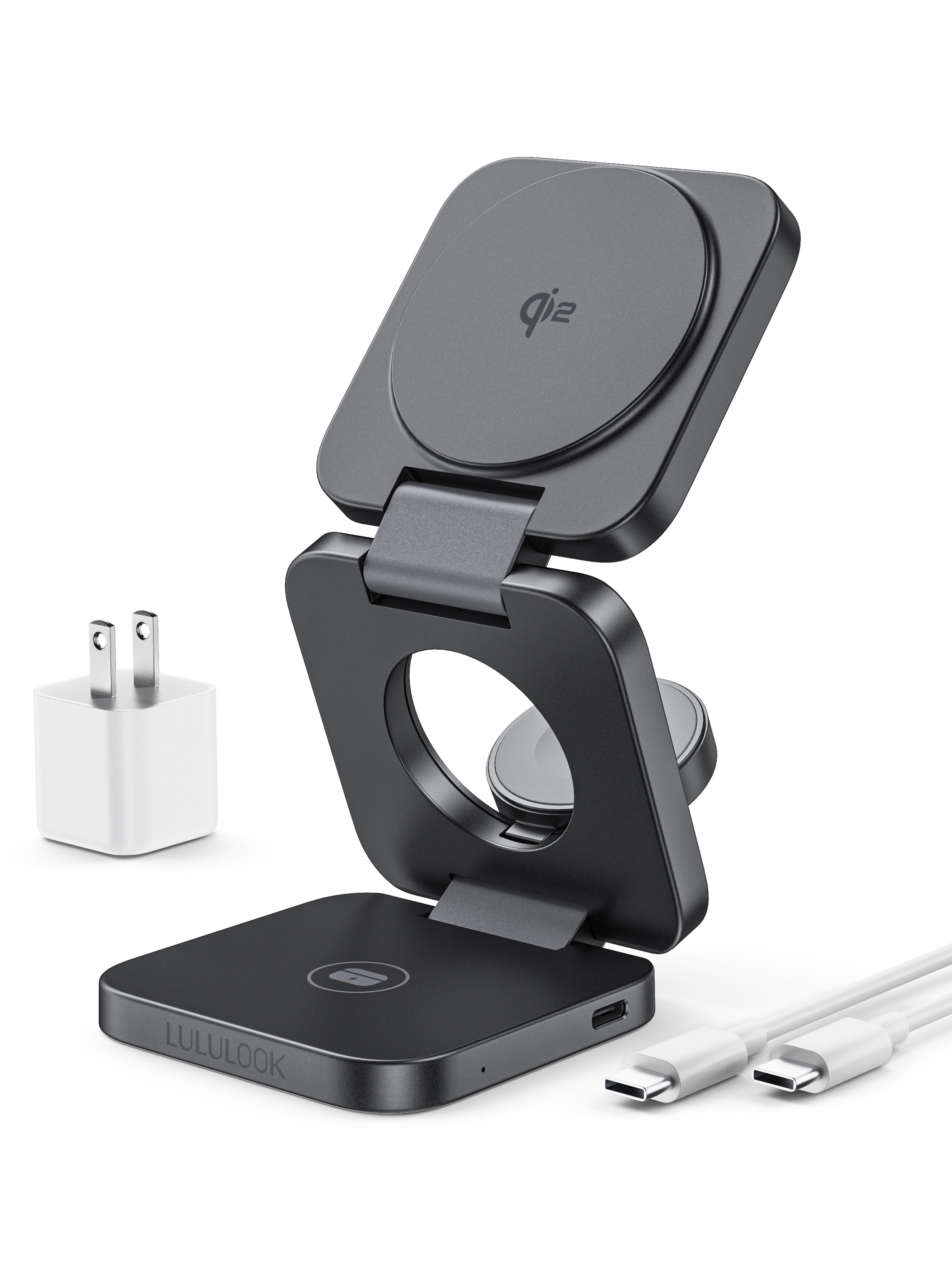 Ultra-Nano Qi2 3 in 1 Wireless Travel Charger for Apple