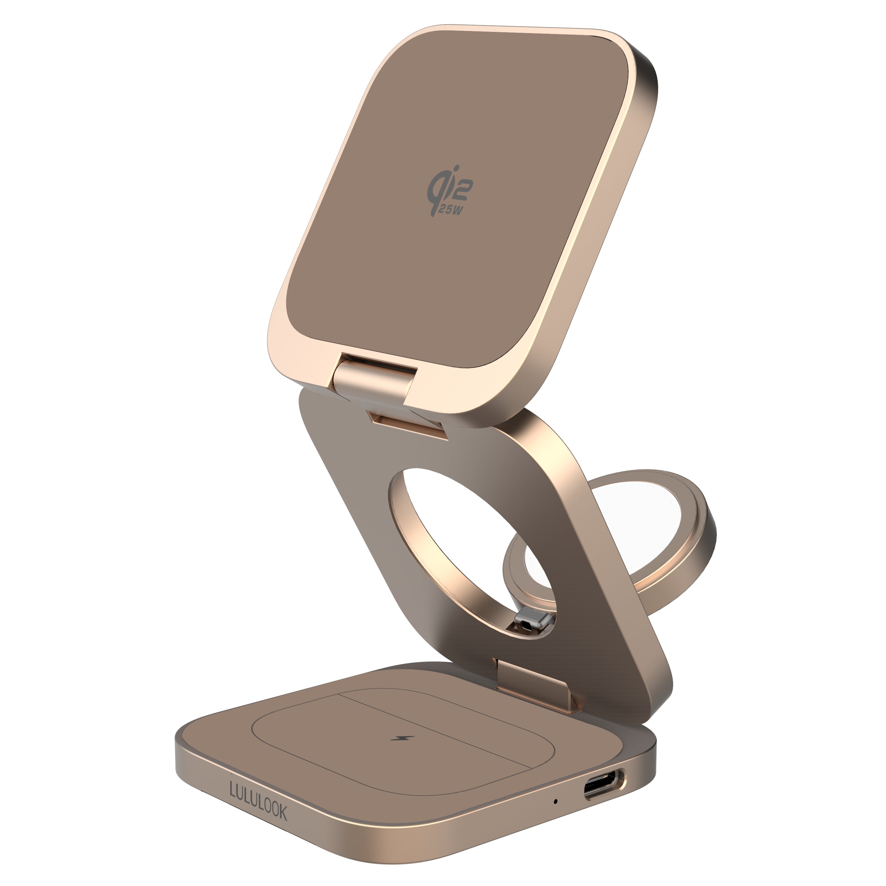 Qi2.2 25W Aluminum 3-in-1 Foldable Charging Station