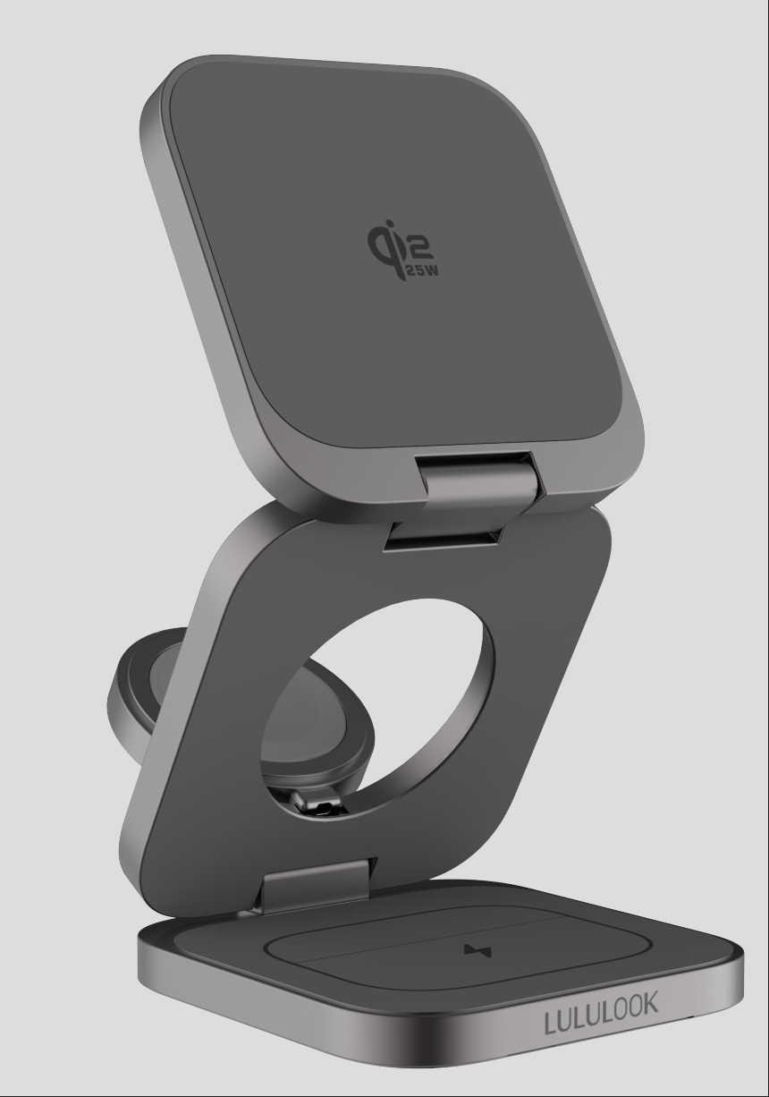 Qi2.2 25W Aluminum 3-in-1 Foldable Magnetic Charger
