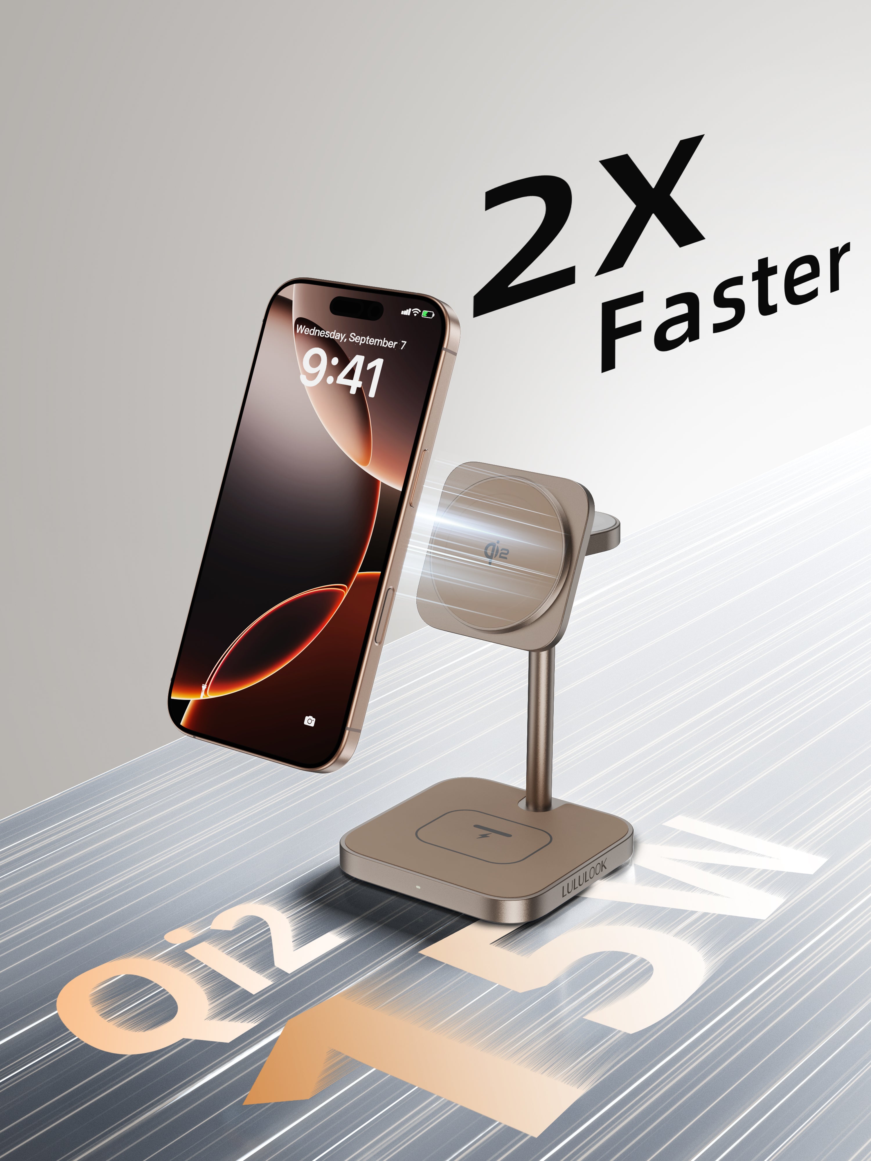 Ultra-Rise Qi2 3 in 1 Wireless Charging Station for Apple