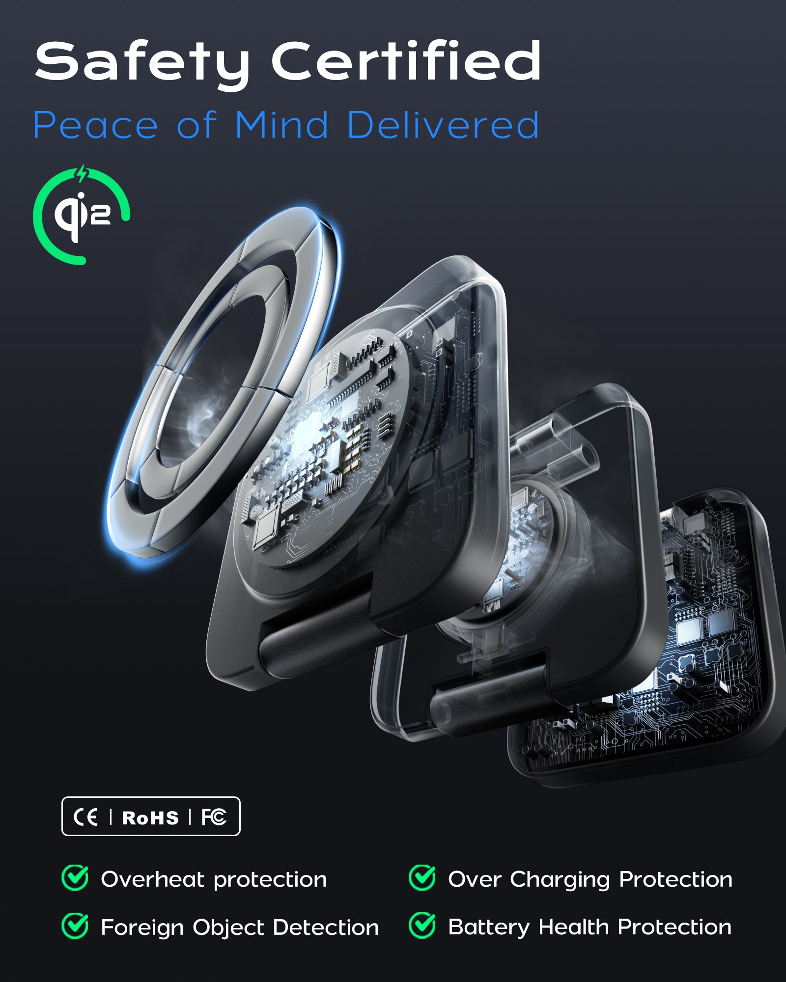 Qi2 3 in 1 Wireless Travel Charger for Samsung
