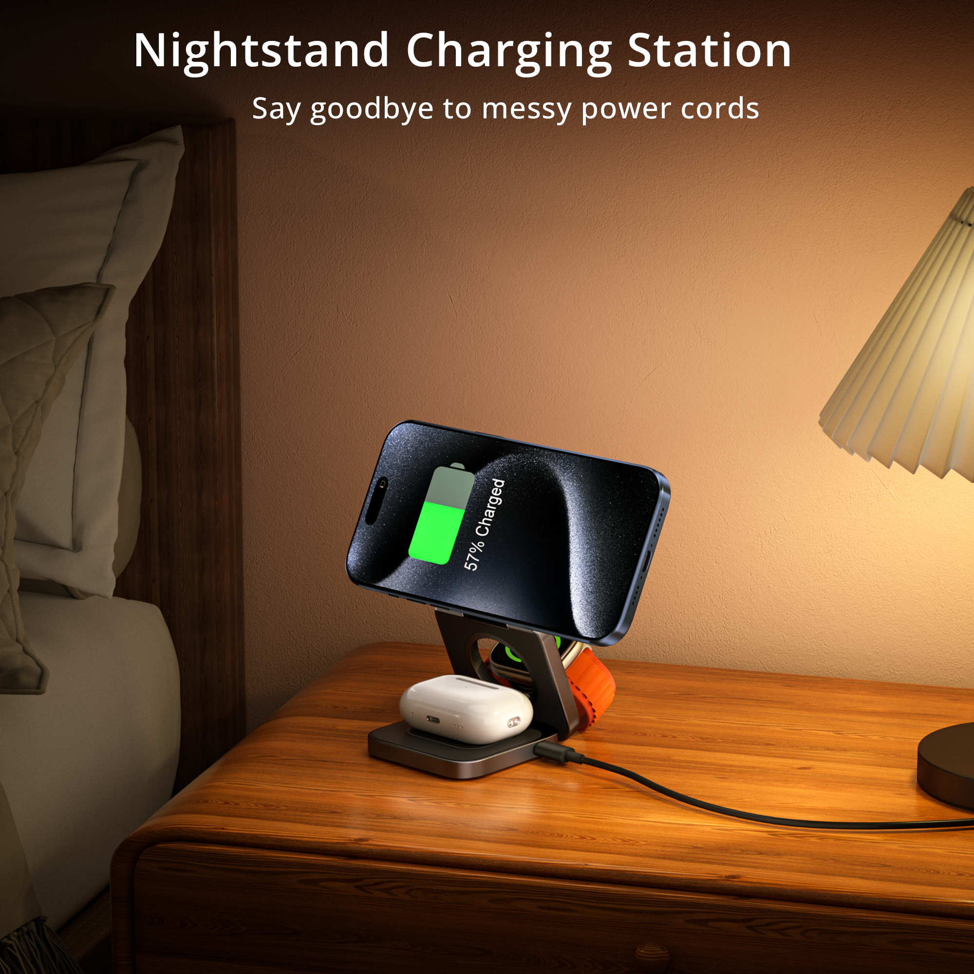 Ultra-Nano 3-in-1 Magnetic Wireless Charger for Apple