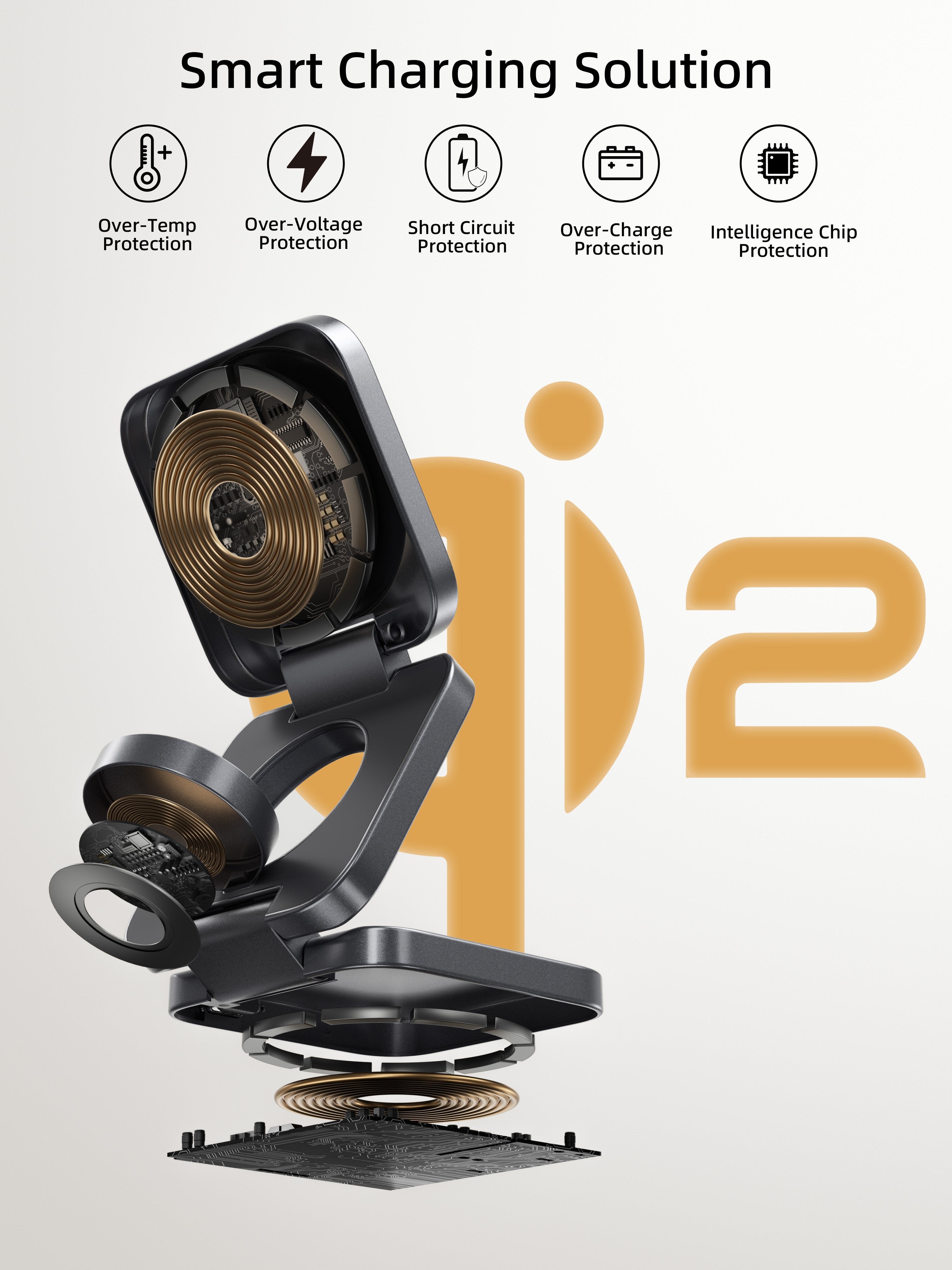 Ultra-Nano Qi2 3 in 1 Wireless Travel Charger for Apple