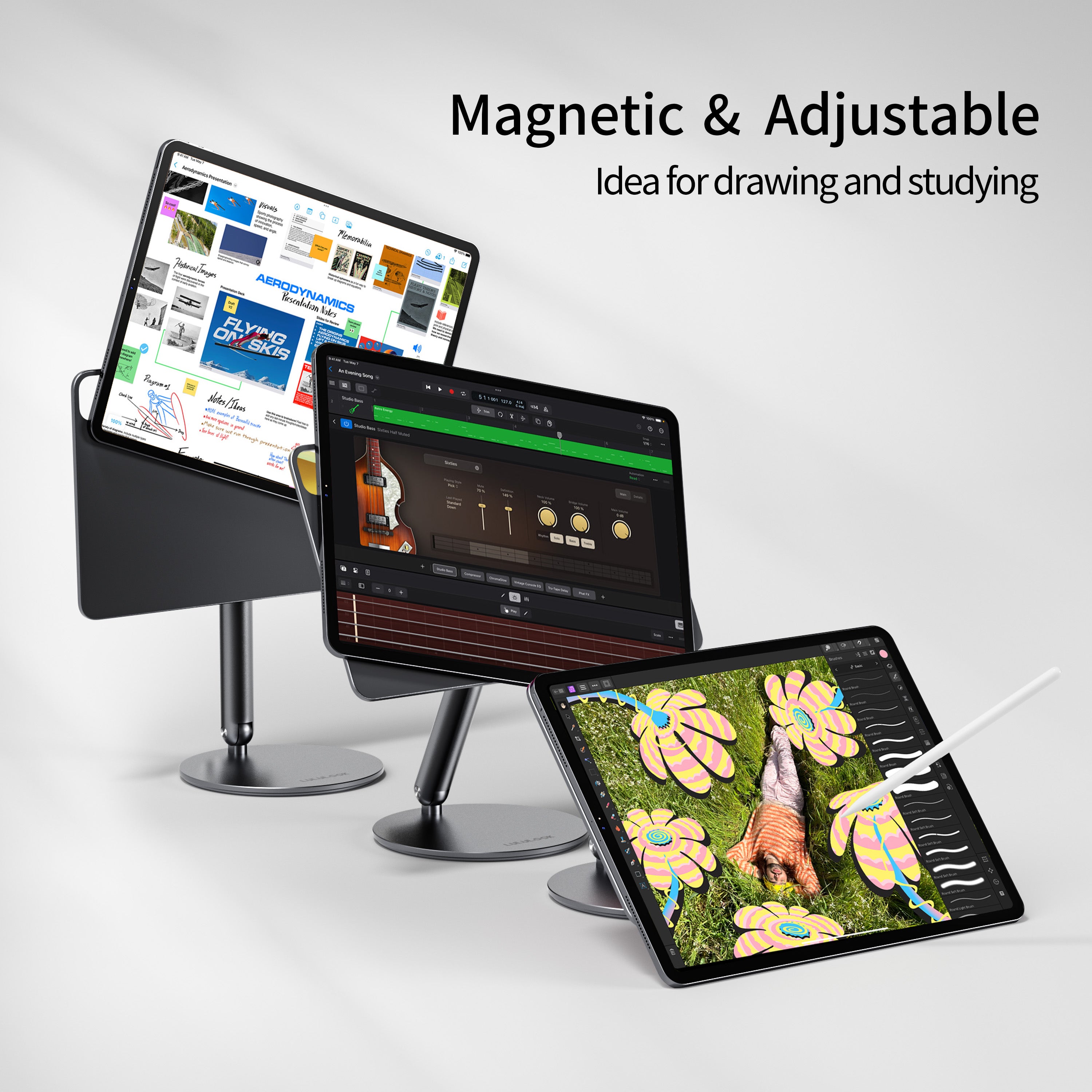 360 Rotating Foldable Magnetic iPad Stand