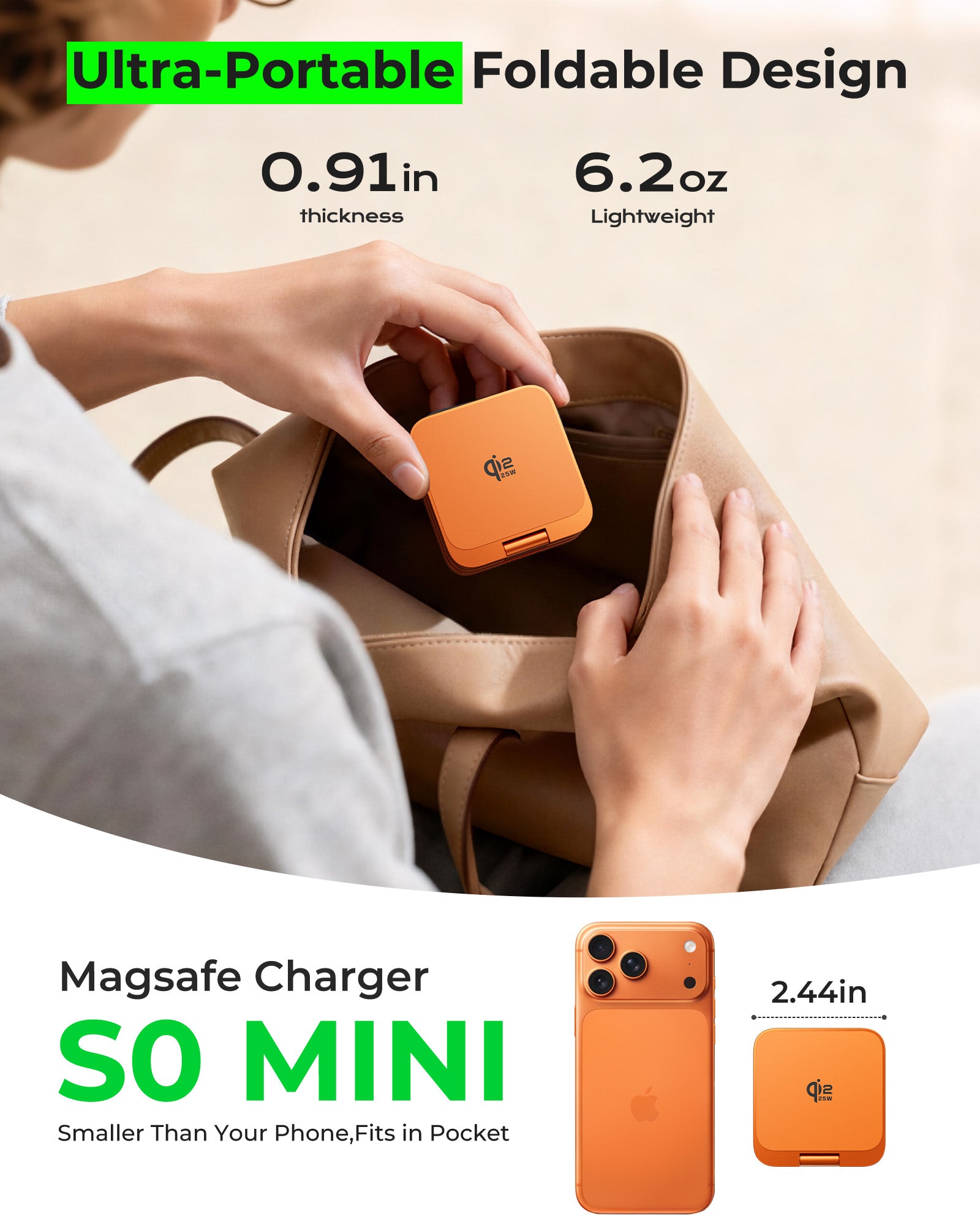 Qi2.2 25W Aluminum 3-in-1 Foldable Charging Station