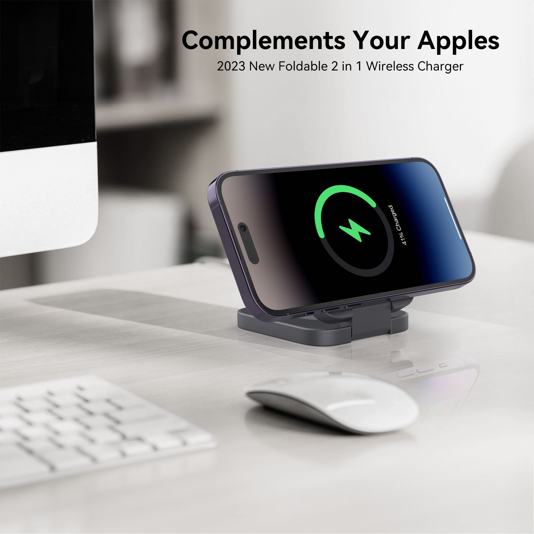 Ultra-Nano 2-in-1 Magnetic Wireless Charger for Apple