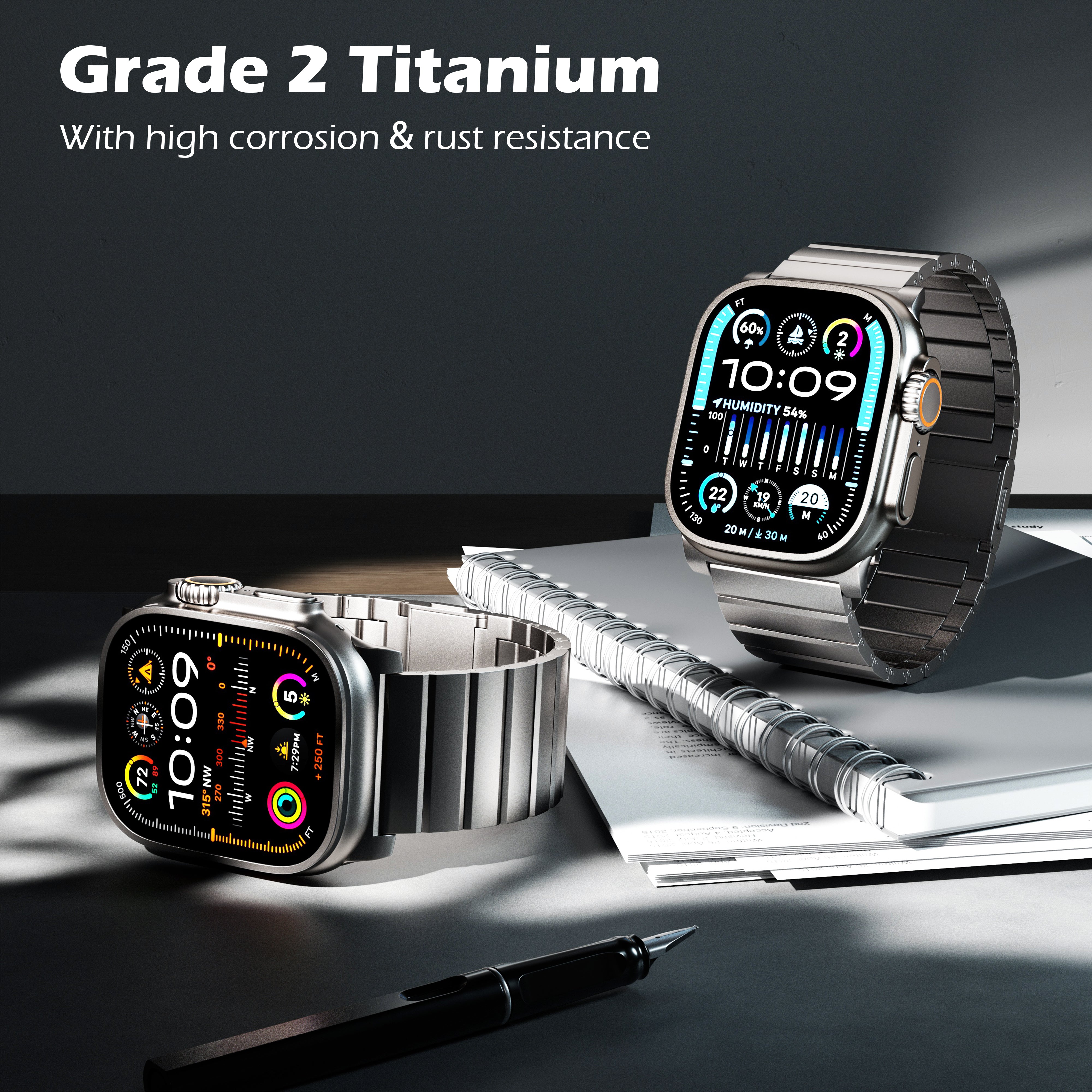 Grade 2 Titanium Magnetic Band for Apple Watch Ultra