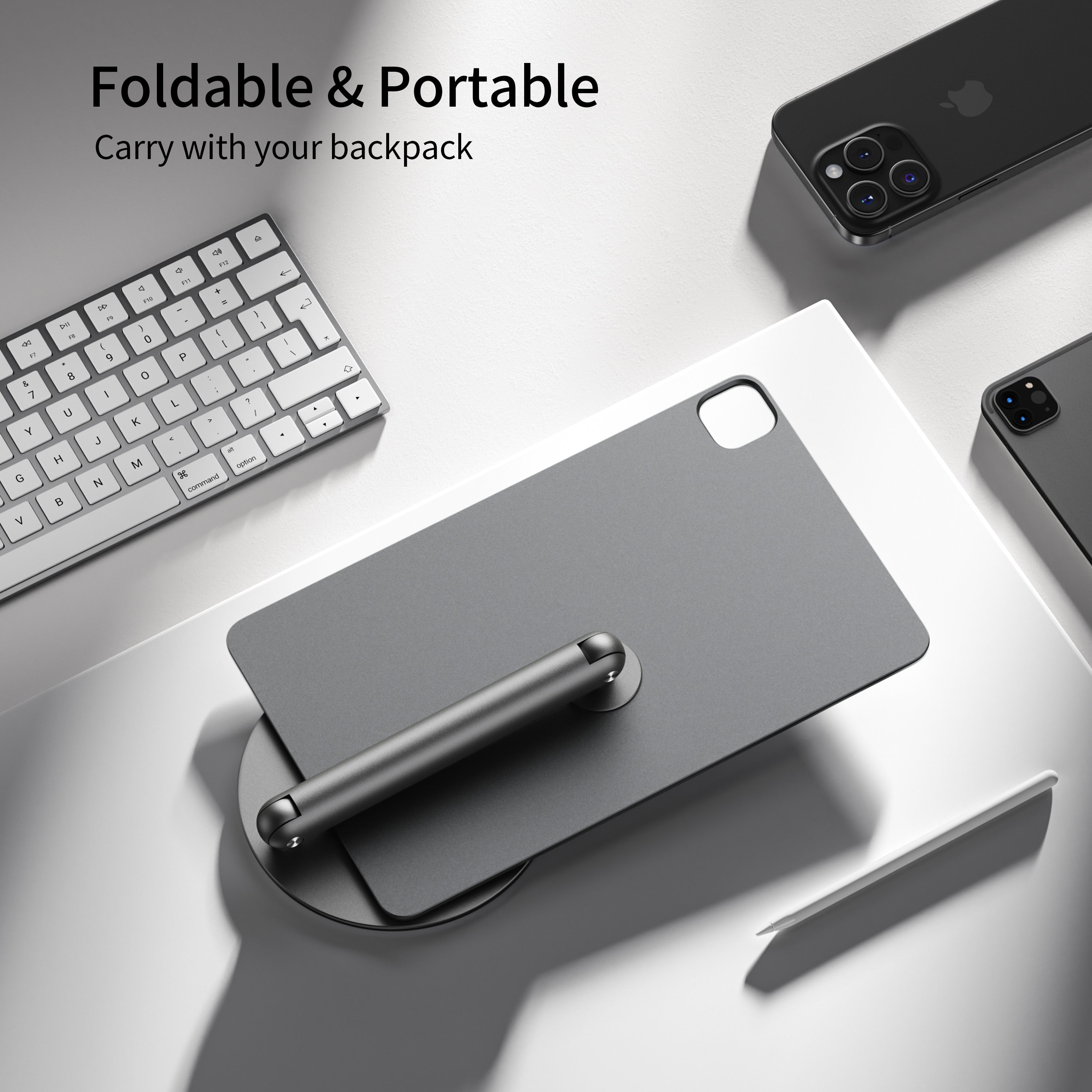 360 Rotating Foldable Magnetic iPad Stand