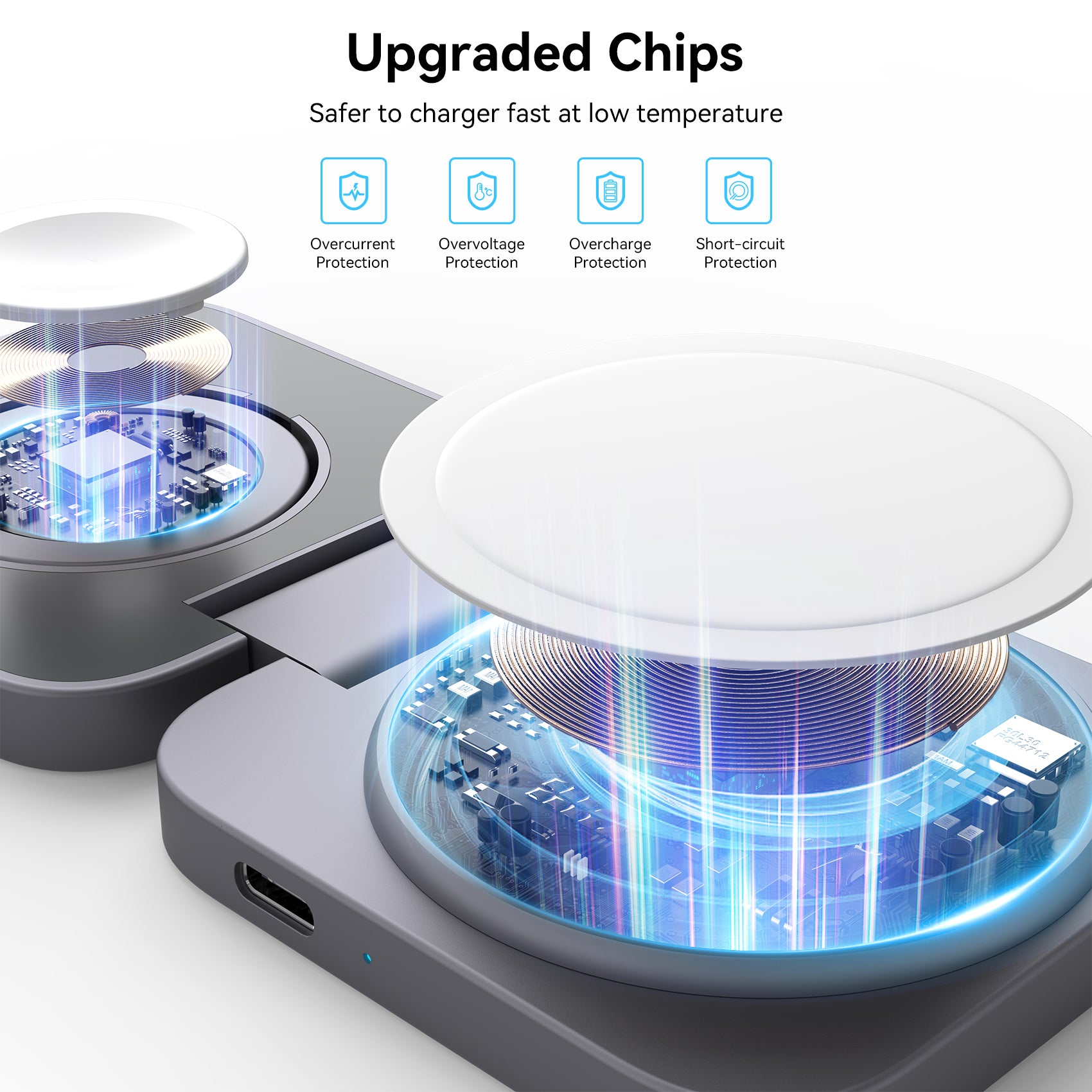 Ultra-Nano 2-in-1 Magnetic Wireless Charger for Apple