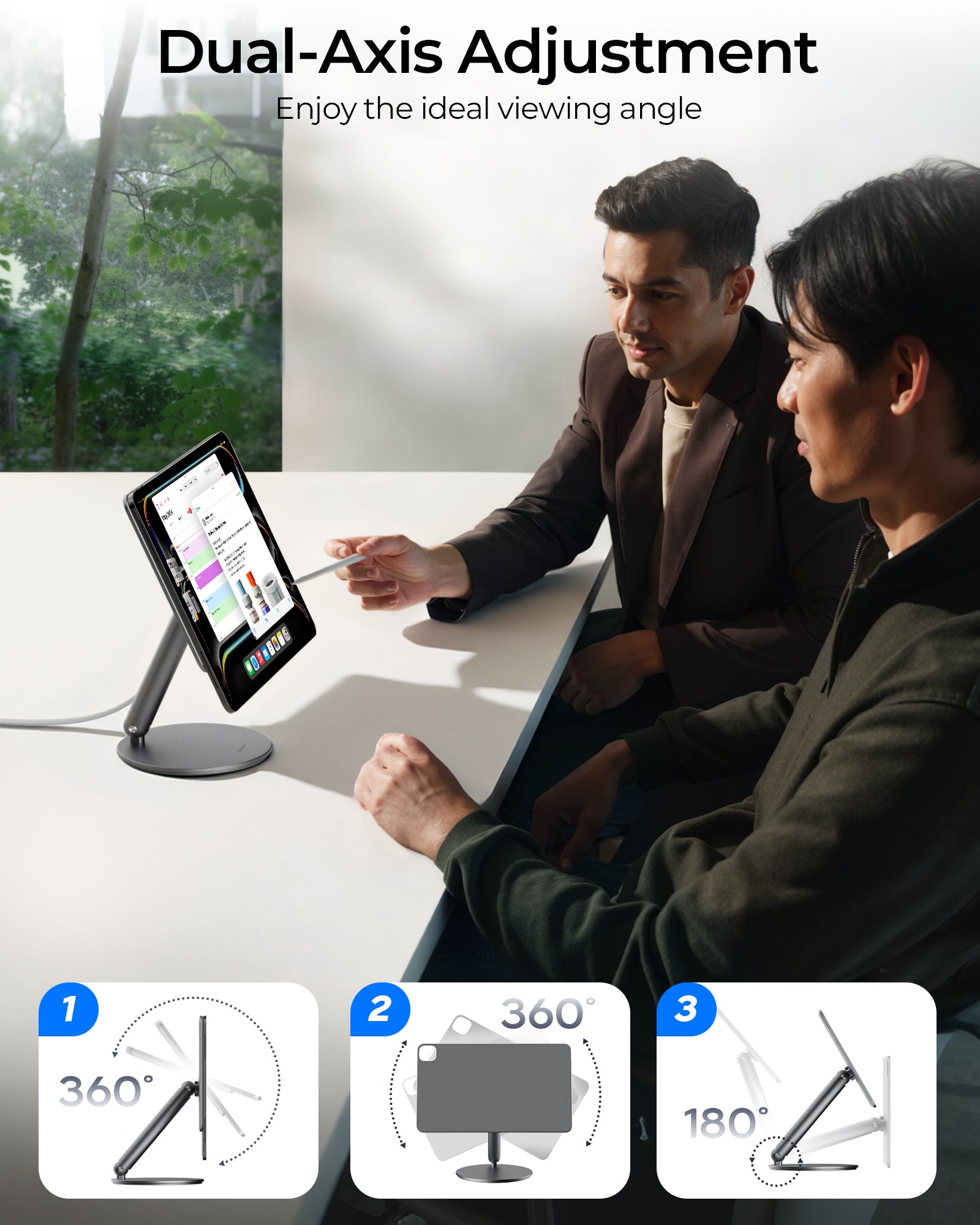 360 Rotating Foldable Magnetic iPad Stand