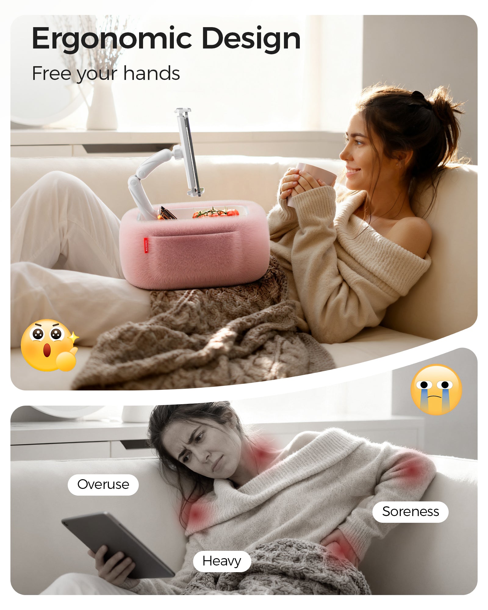 Ultra Fluffy Tablet Pillow Stand