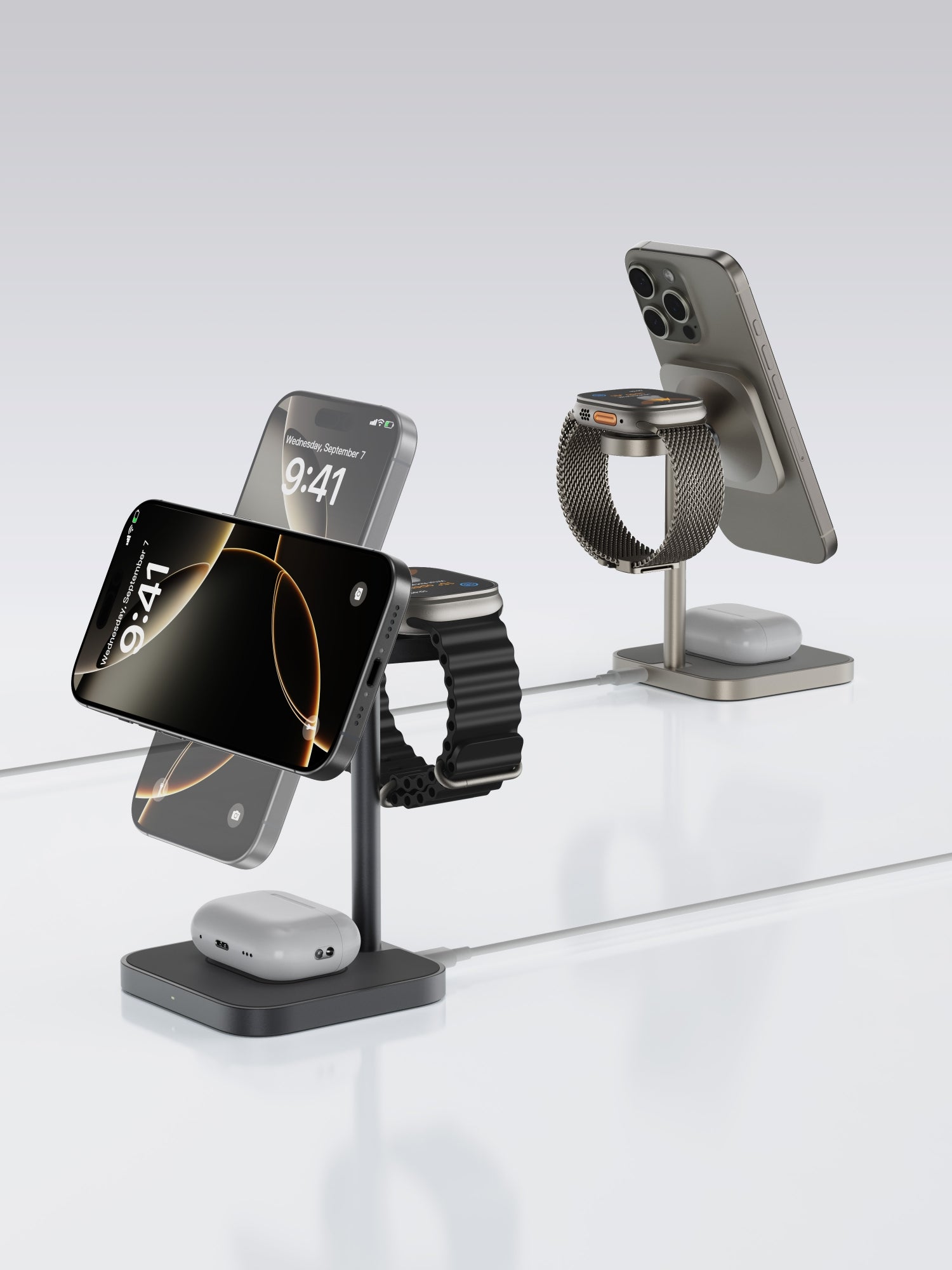 Ultra-Rise Qi2 3 in 1 Wireless Charging Station for Apple
