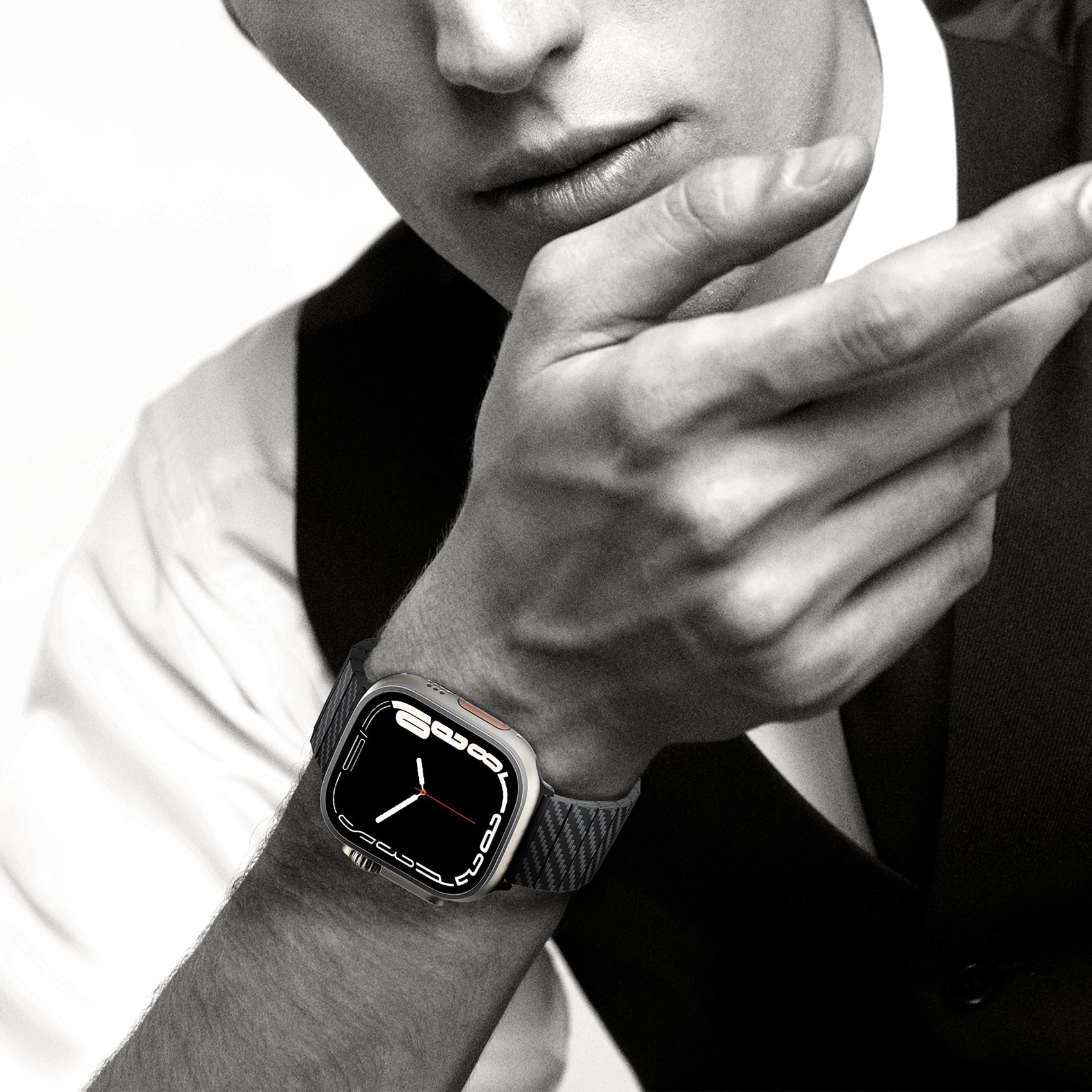 Carbon Fiber Band with Magnetic Clasp for Apple Watch