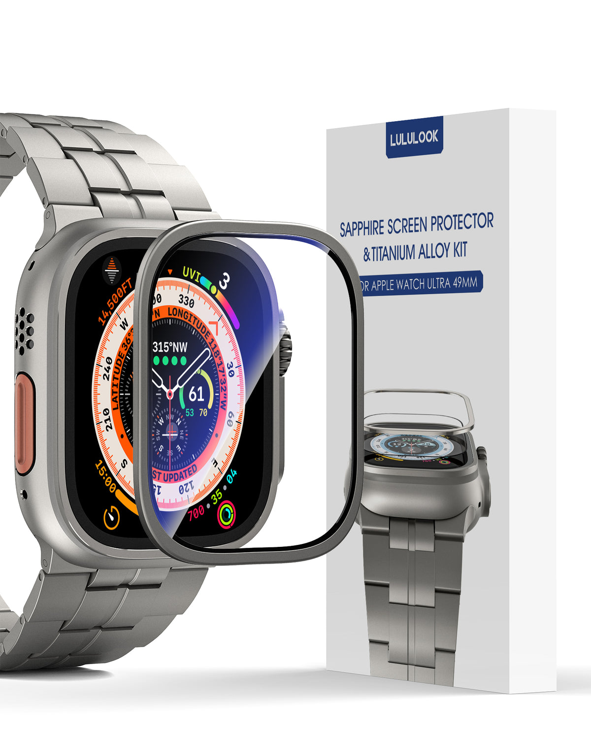 Sapphire Tempered Glass with Titanium Frame for Apple Watch Ultra