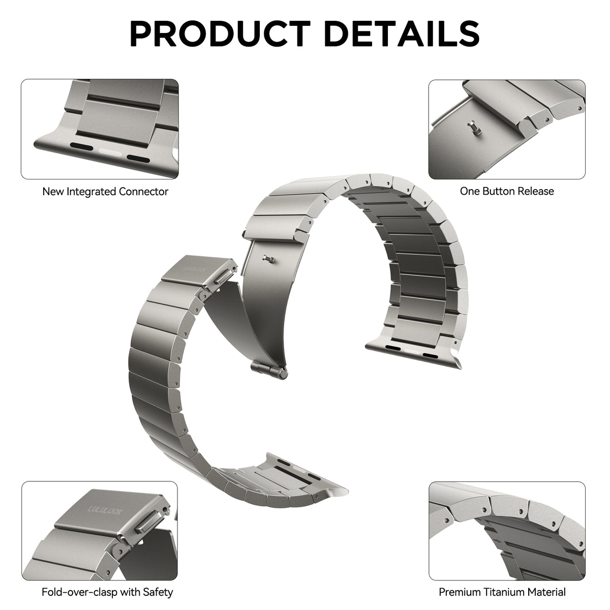 Titanium Link Band For Apple Watch