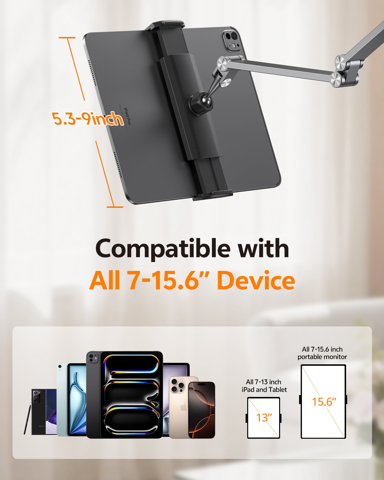 Universal Tablet Phone Arm Mount