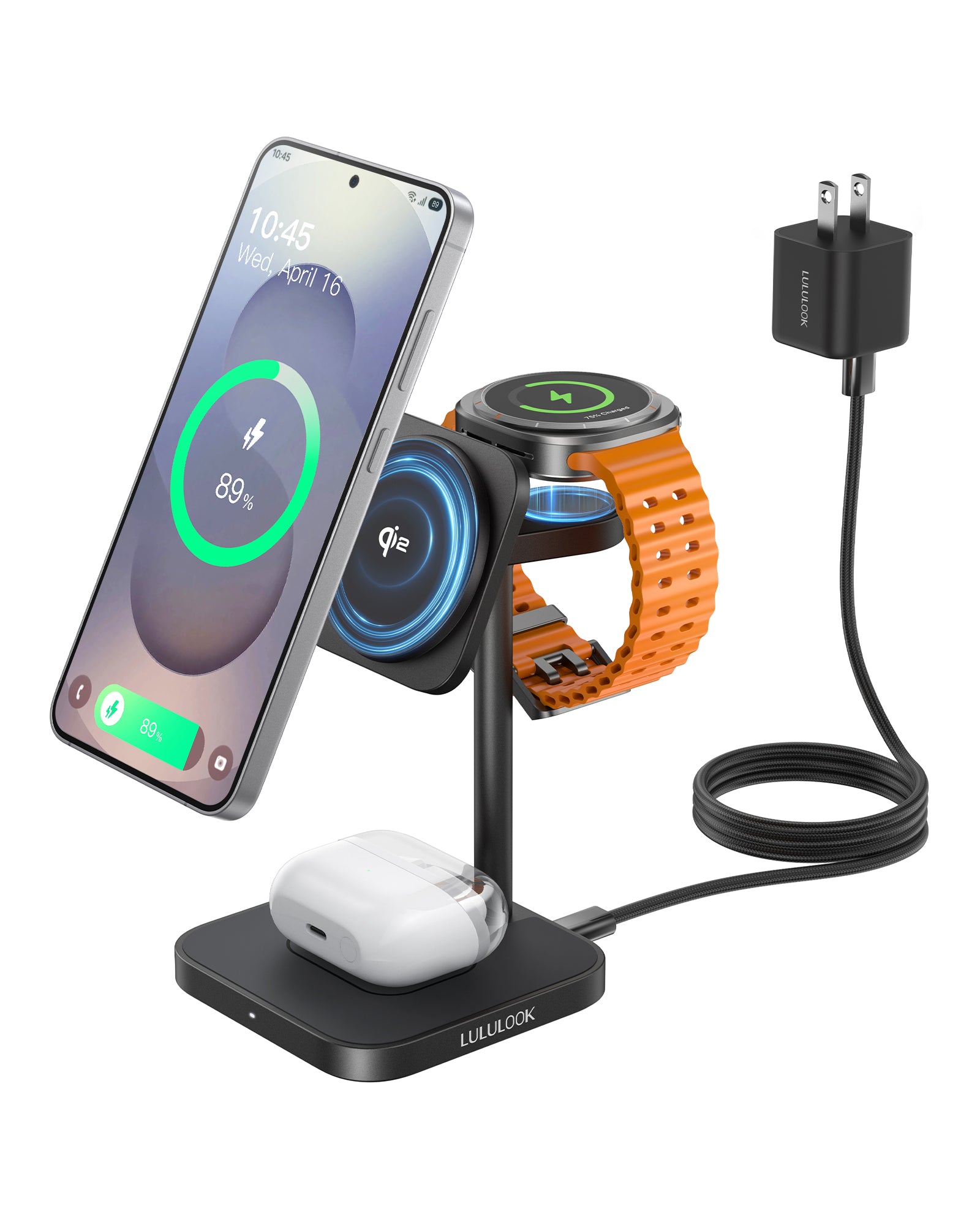 Ultra-Rise Qi2 3 in 1 Wireless Charging Station For Samsung