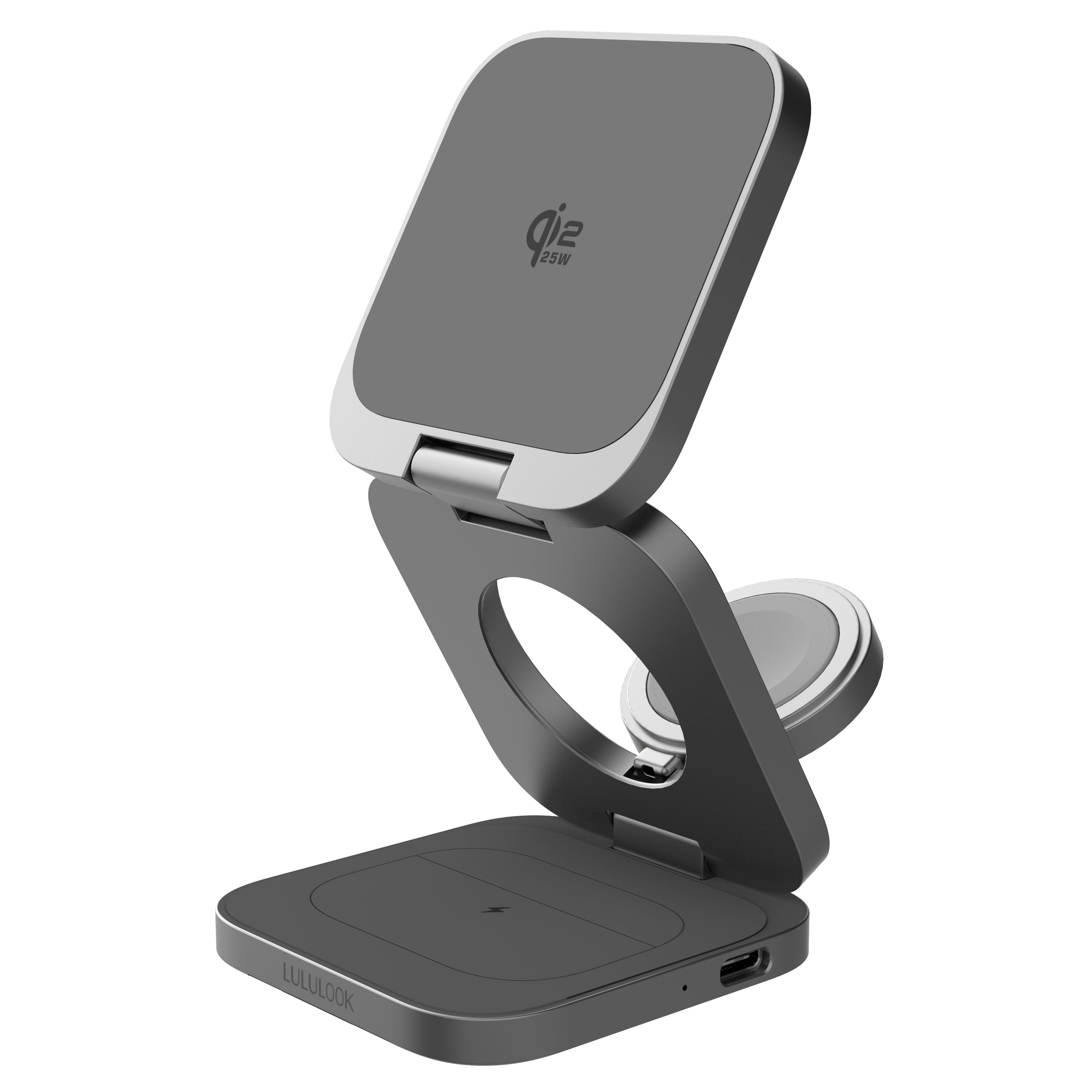 iPadアクセサリー LULULOOK Charging Stand for iPad Lululook 360 Rotating Foldable Magnetic iPad Charging Stand