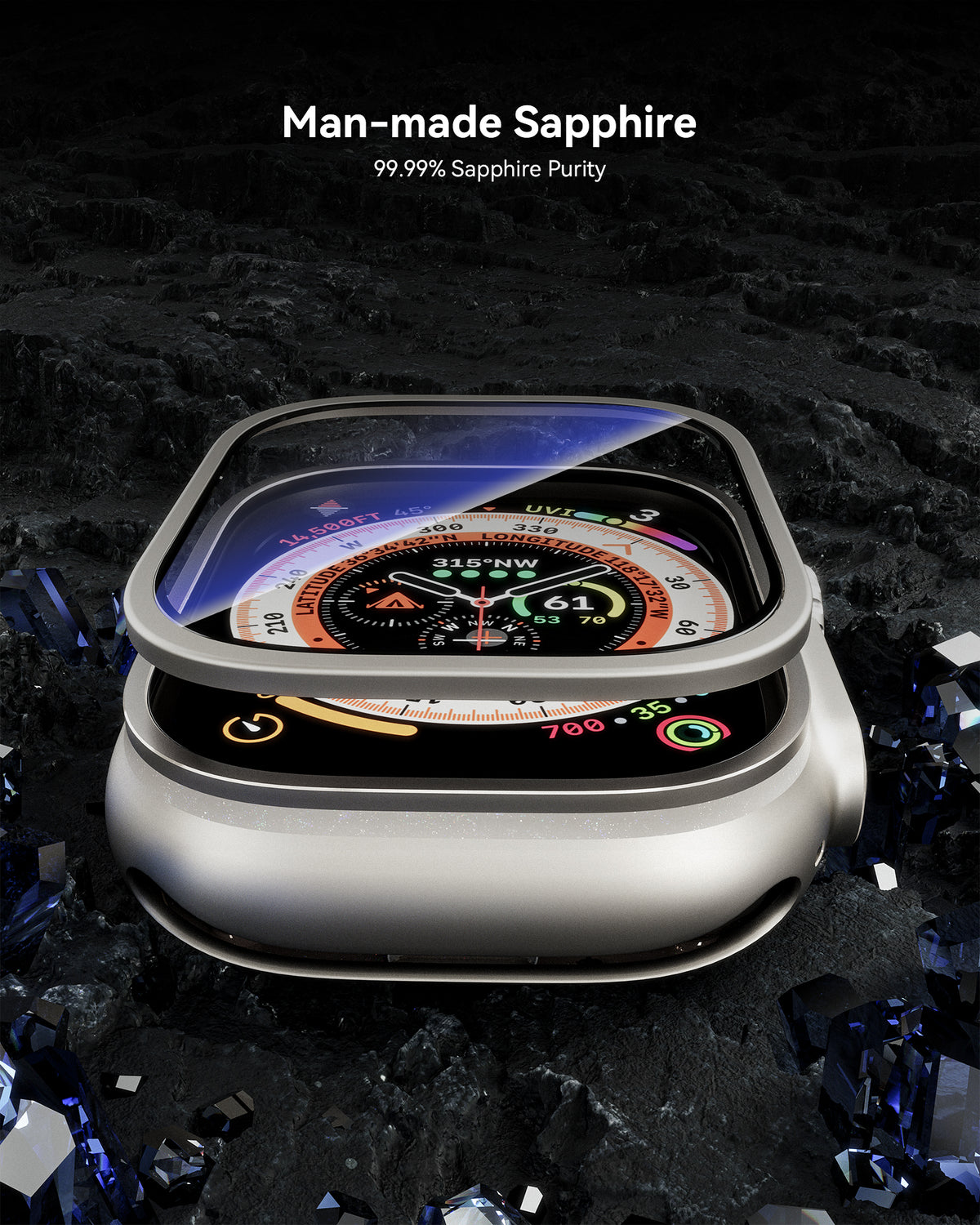 Sapphire Tempered Glass with Titanium Frame for Apple Watch Ultra