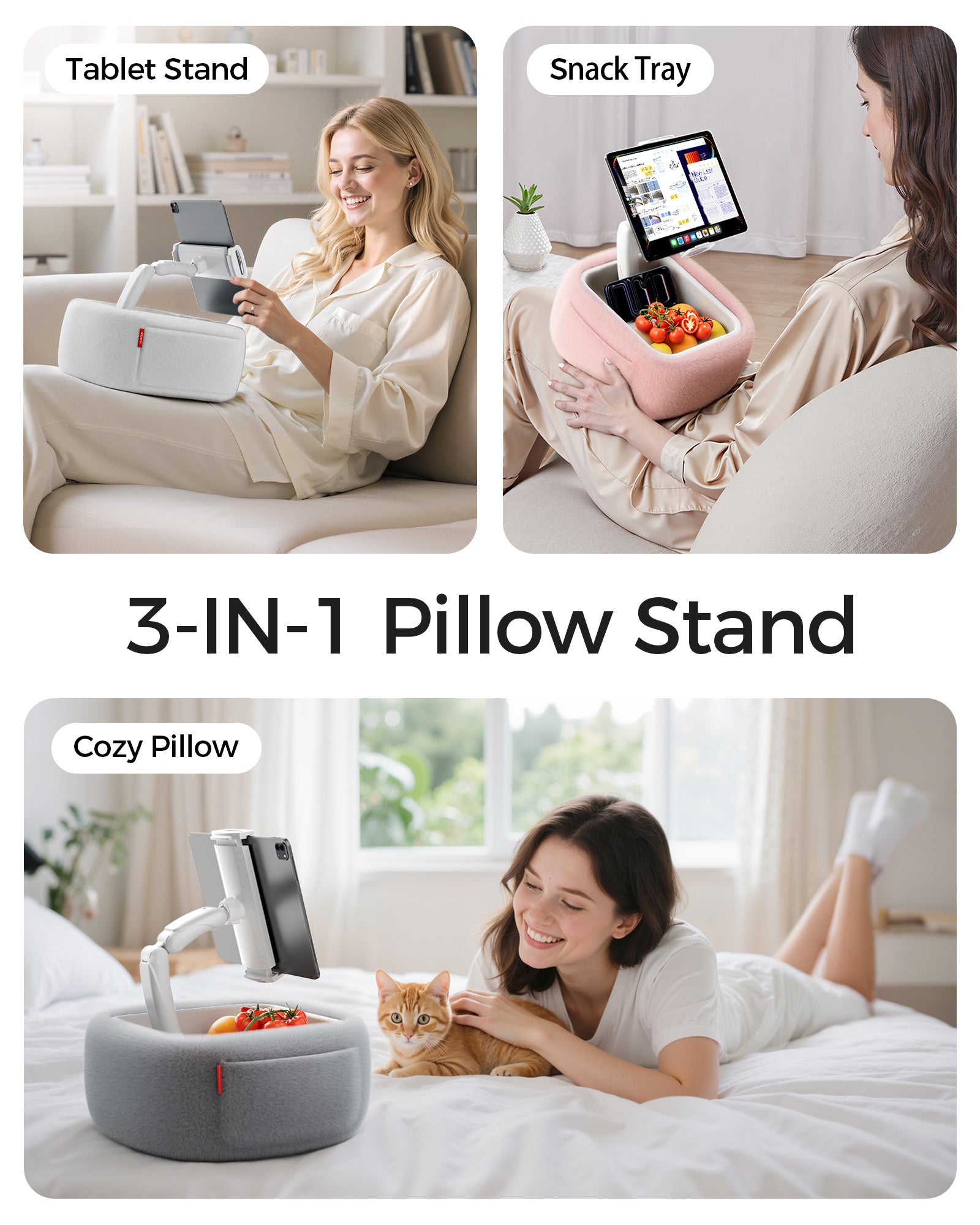 Ultra Fluffy Tablet Pillow Stand