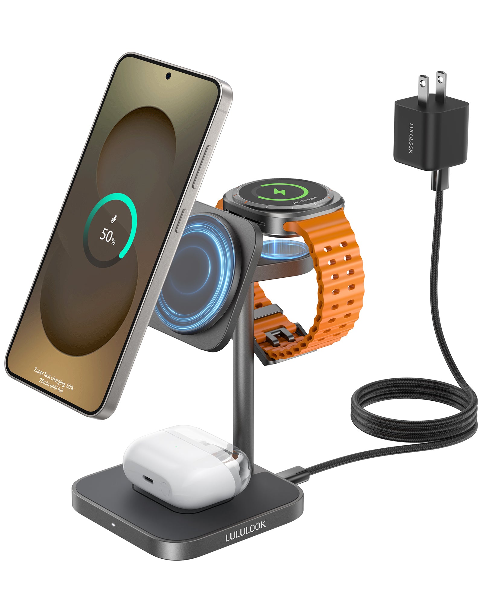 Ultra-Rise 3 in 1 Wireless Charging Station For Samsung