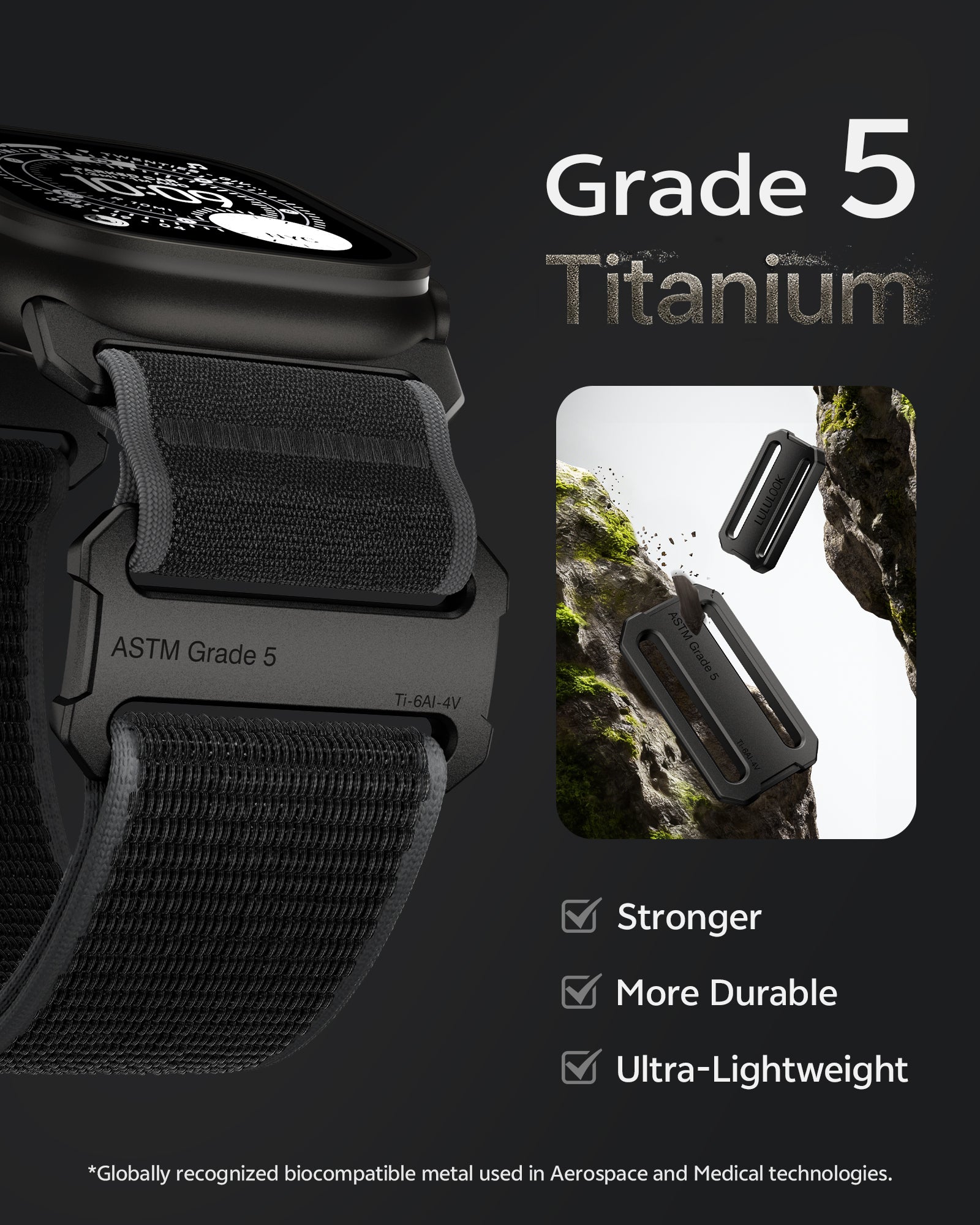 Grade 5 Titanium Nylon Band for Apple Watch