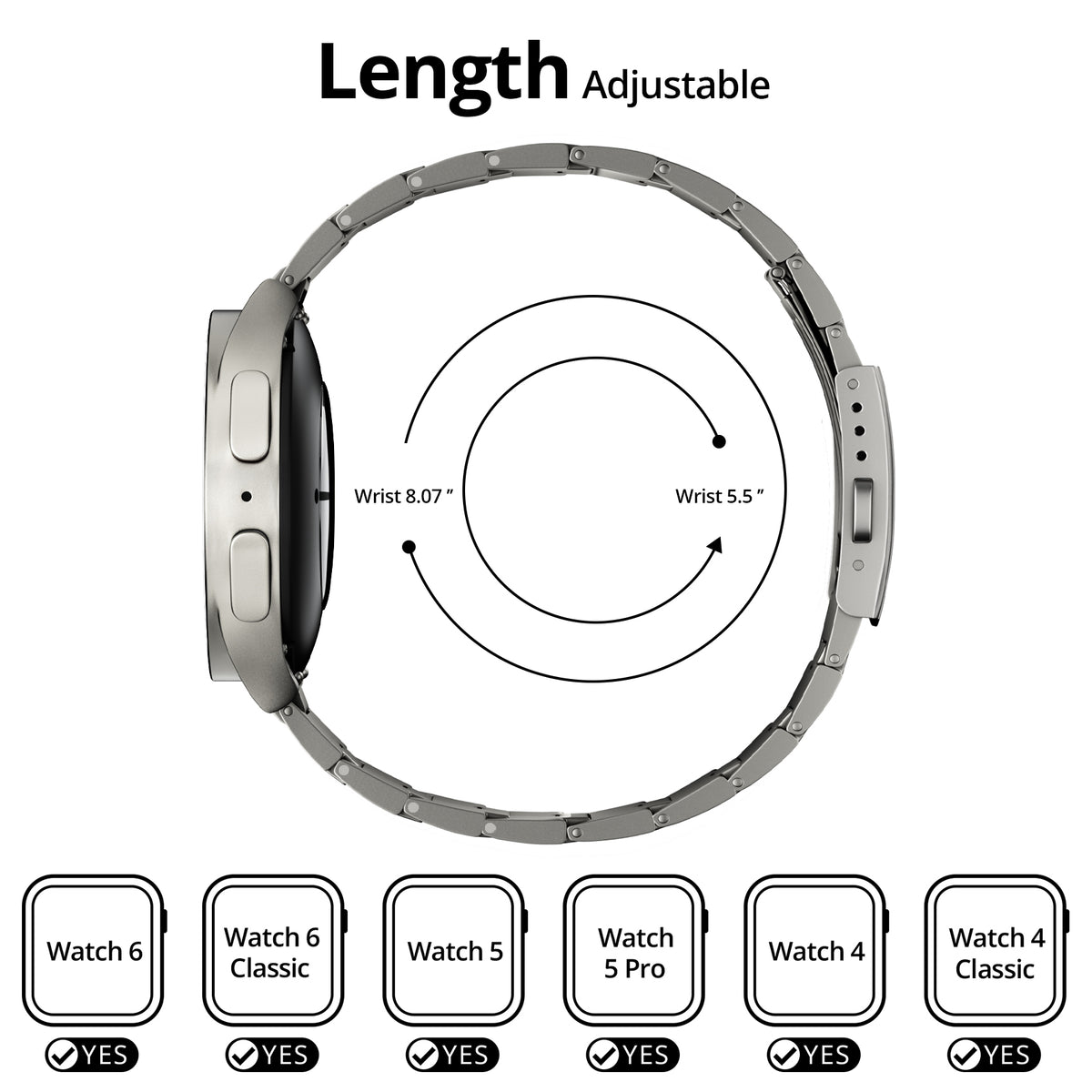 Titanium Band for Samsung Galaxy Watch