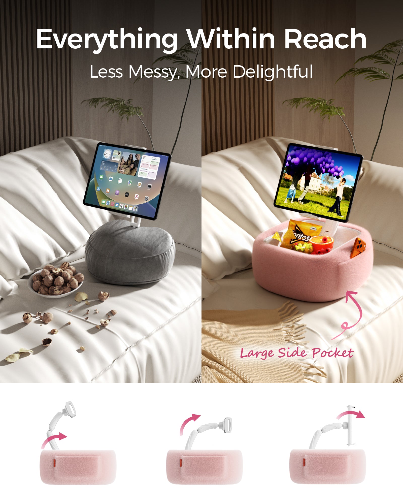 Ultra Fluffy Tablet Pillow Stand