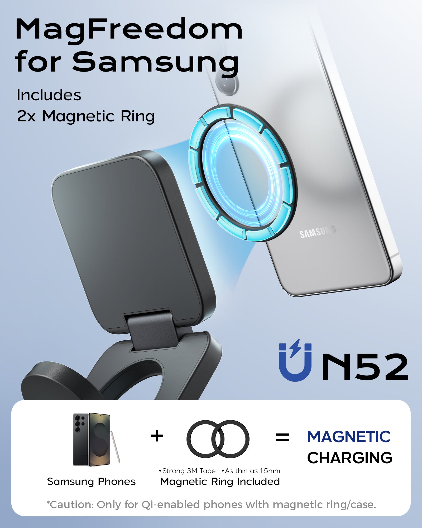 Qi2 3 in 1 Wireless Travel Charger for Samsung
