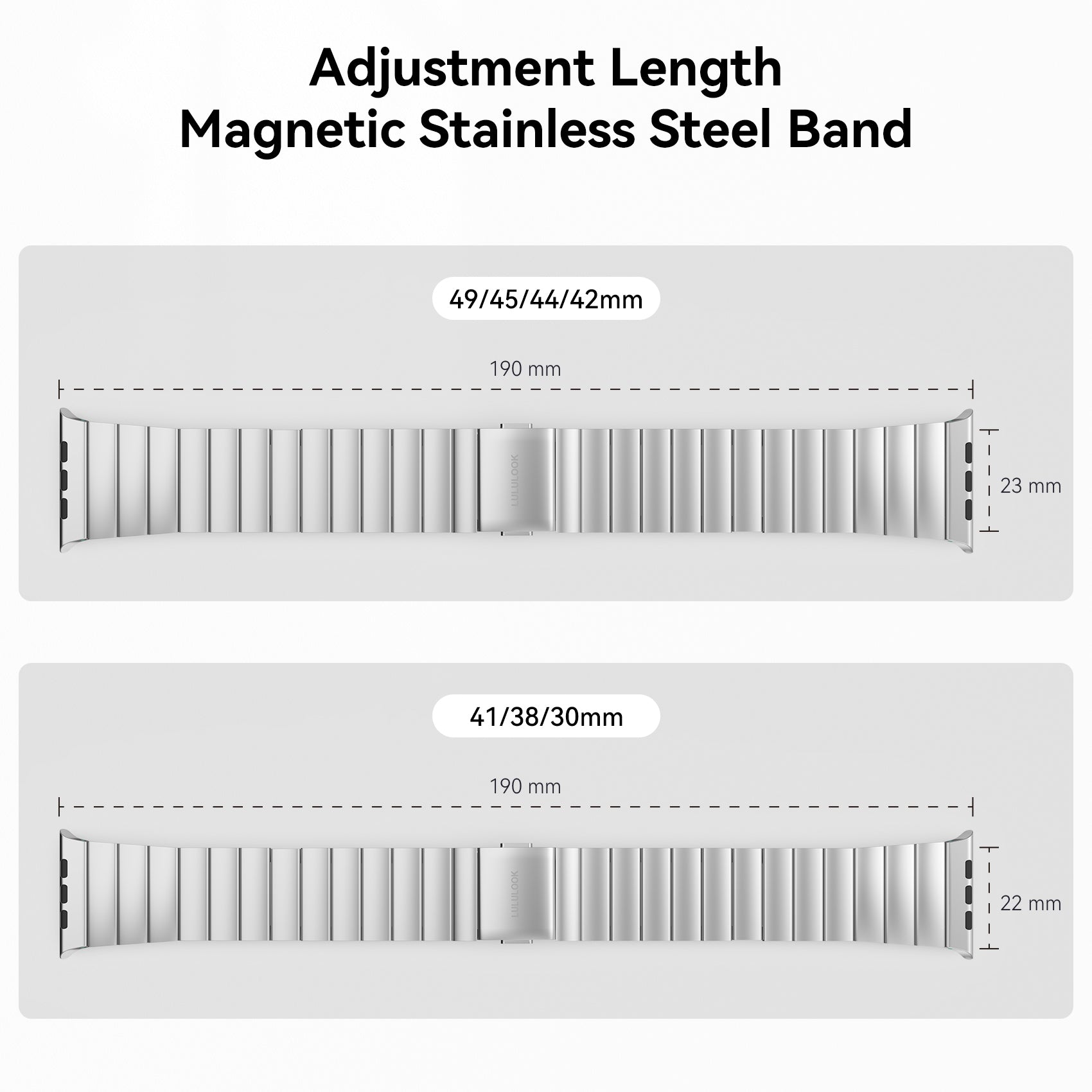 316L Stainless Steel Band with Magnetic Clasp