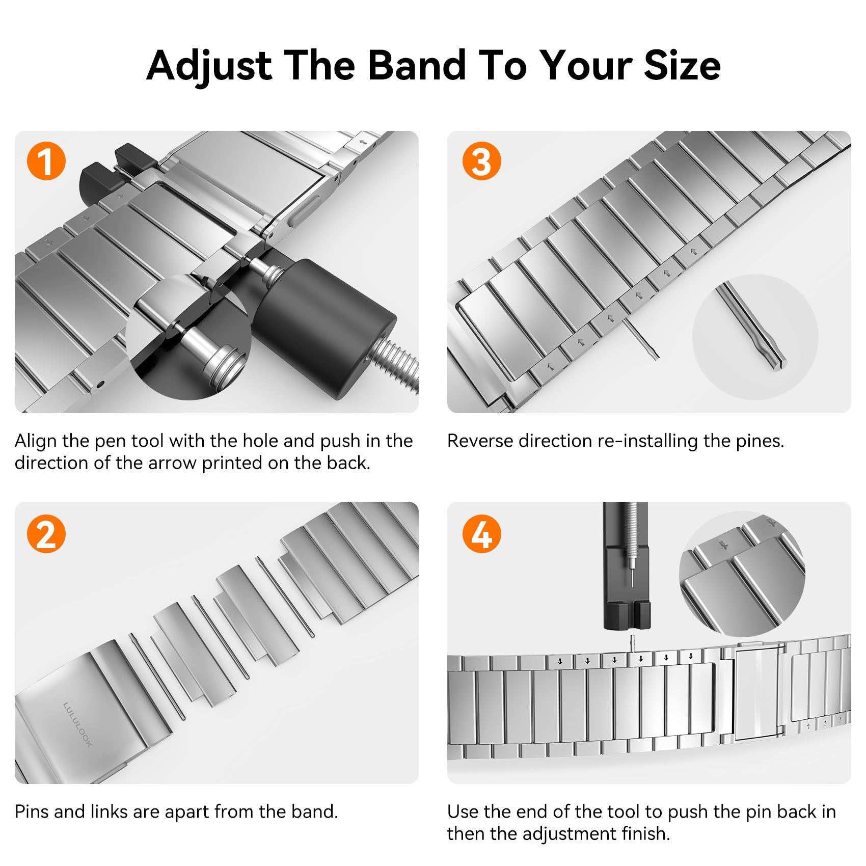 316L Stainless Steel Band with Magnetic Clasp