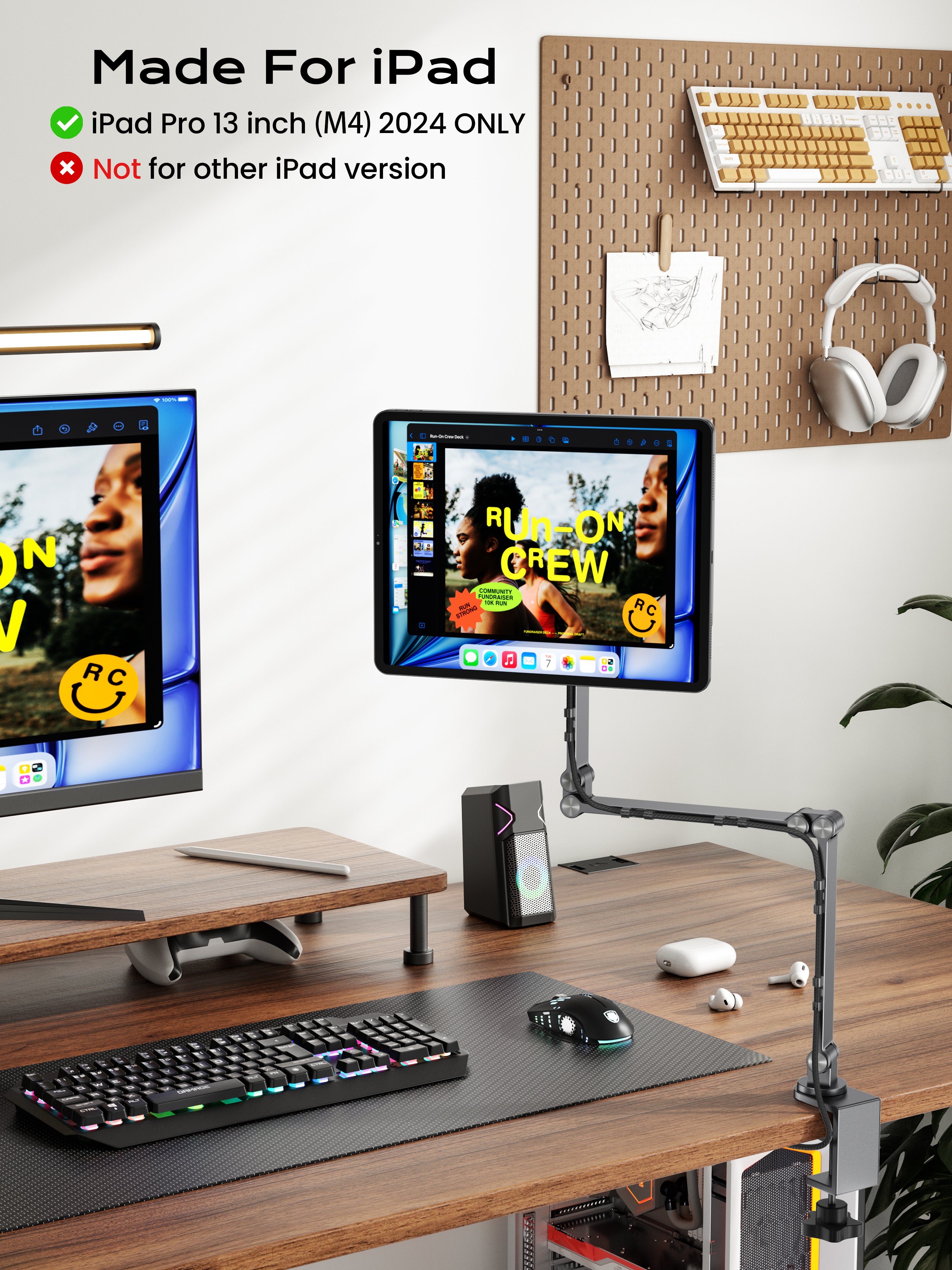 Foldable Magnetic Charging Mount for iPad