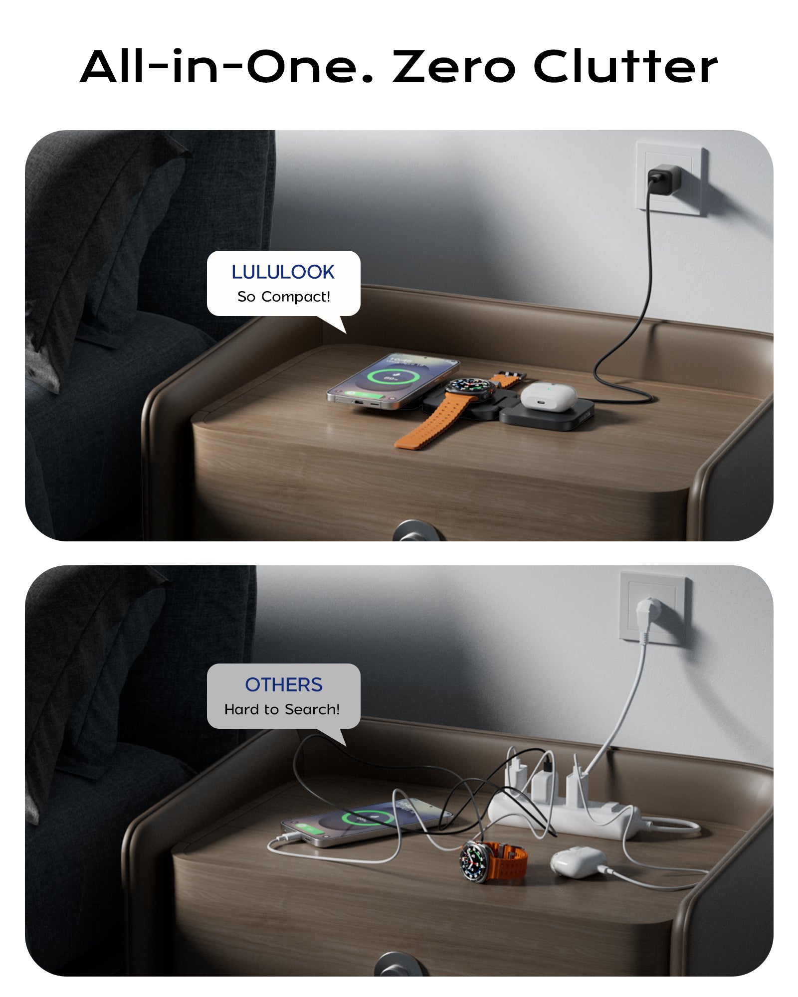 Qi2 3 in 1 Wireless Travel Charger for Samsung