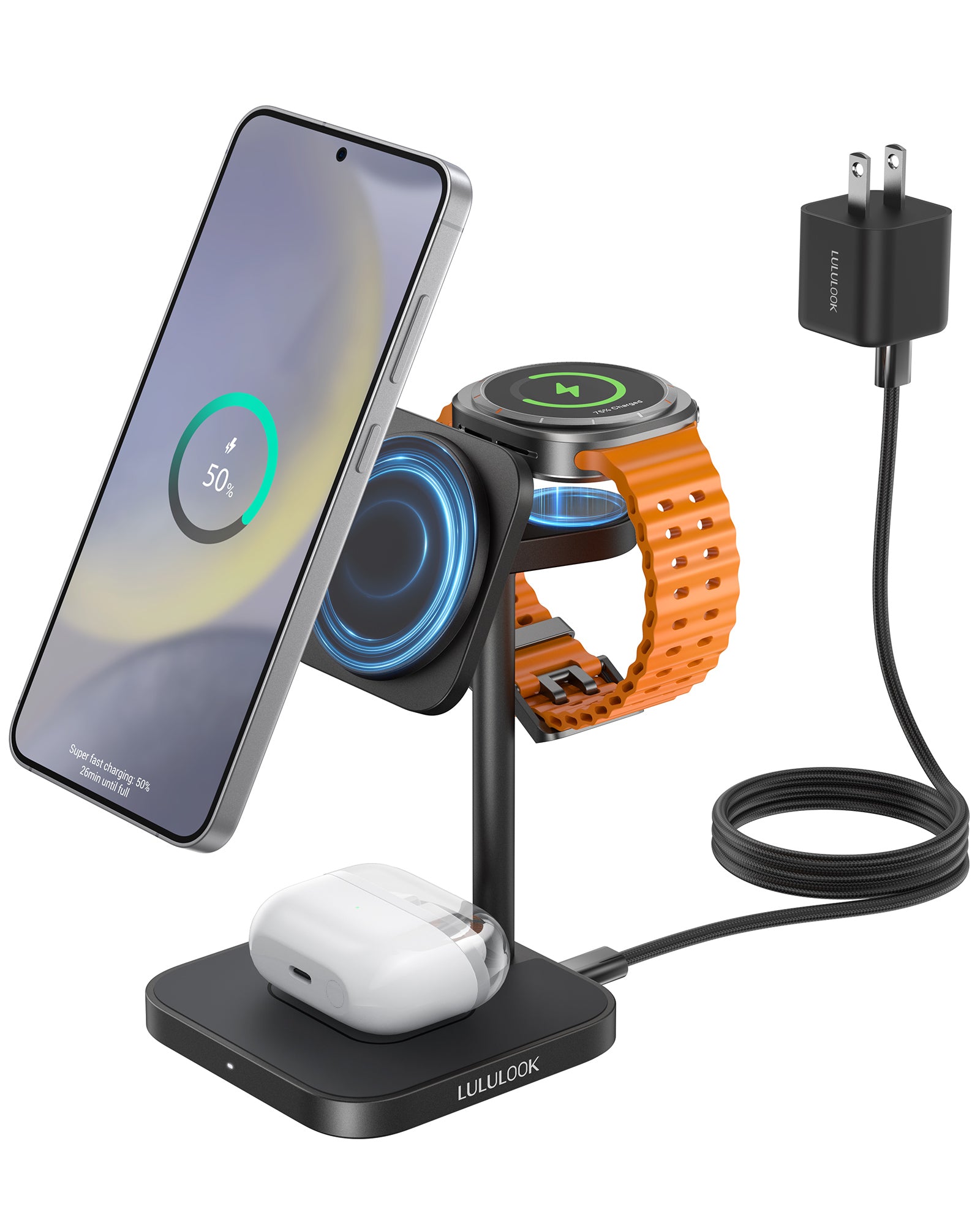 Ultra-Rise 3 in 1 Wireless Charging Station For Samsung