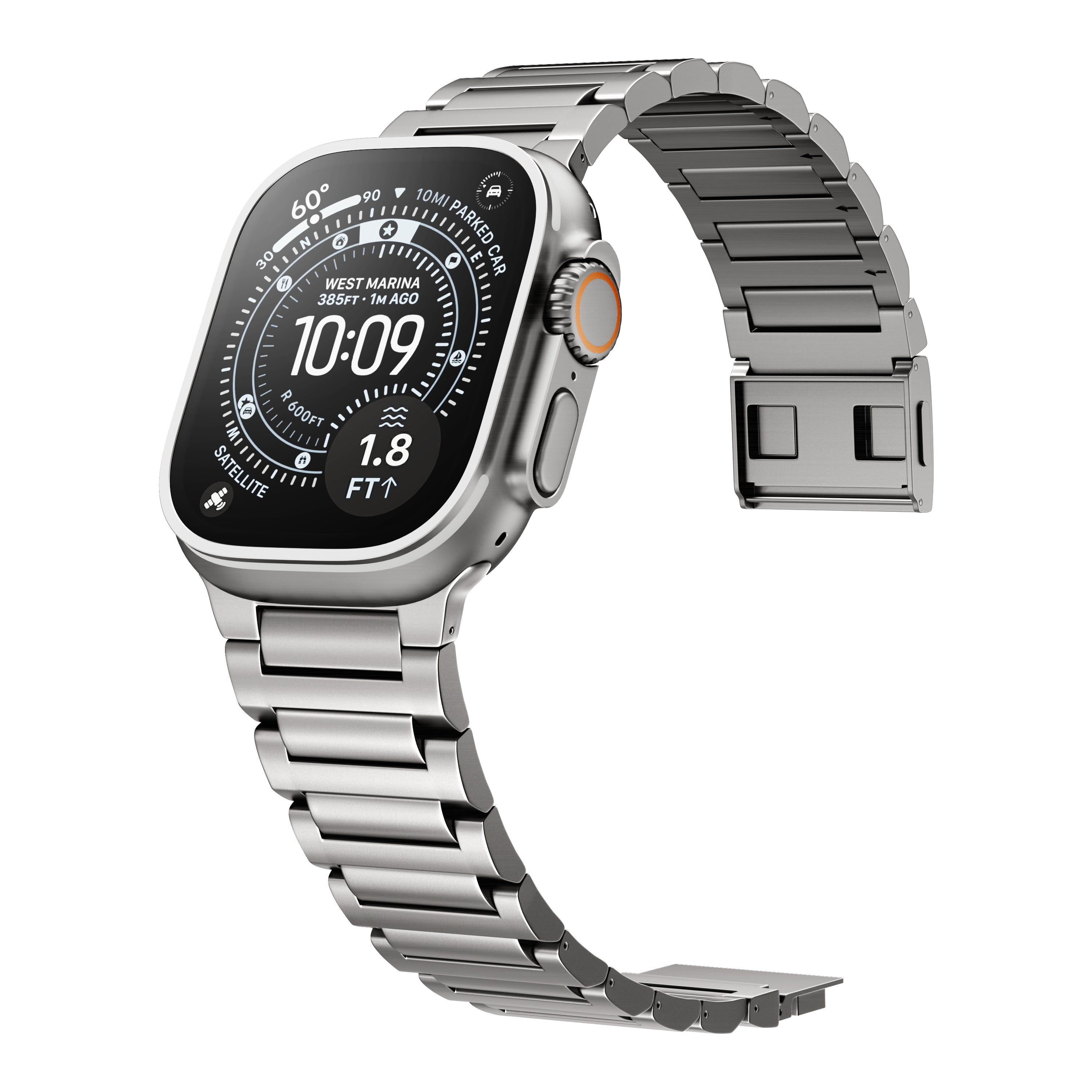 LULULOOK Grade 4 Titanium Band with Magnetic Clasp for Apple Watch