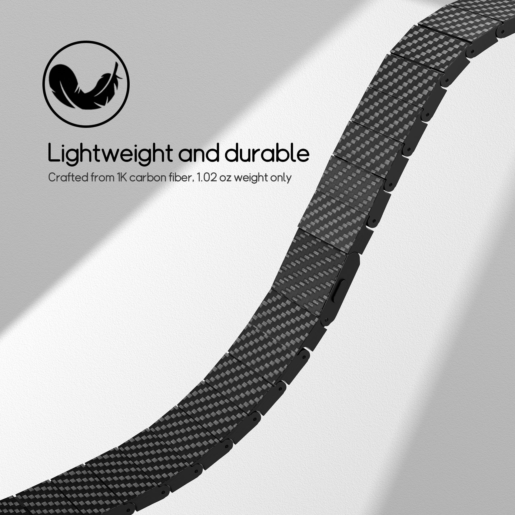 Carbon Fiber Band with Magnetic Clasp for Apple Watch