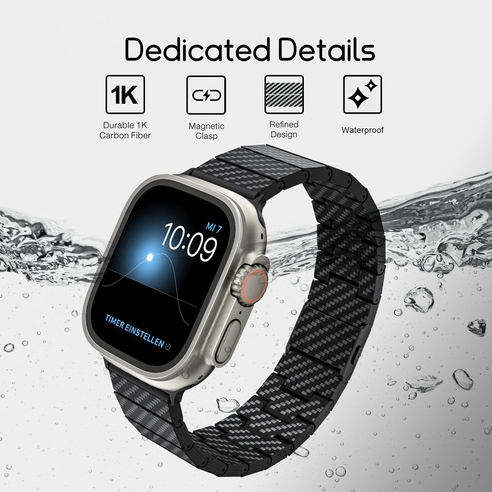 Shop Lululook Carbon Fiber Apple Watch Band with Magnetic Clasp - Lululook  Official