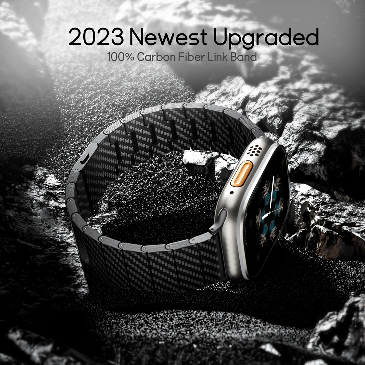Carbon Fiber Band with Magnetic Clasp for Apple Watch