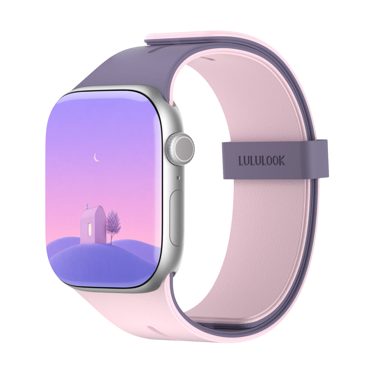 LULULOOK-Magduo-Reversible-Apple-Watch-Band-Pink