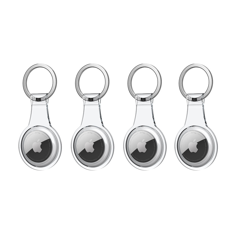 Transparent AirTag Case with Keychain