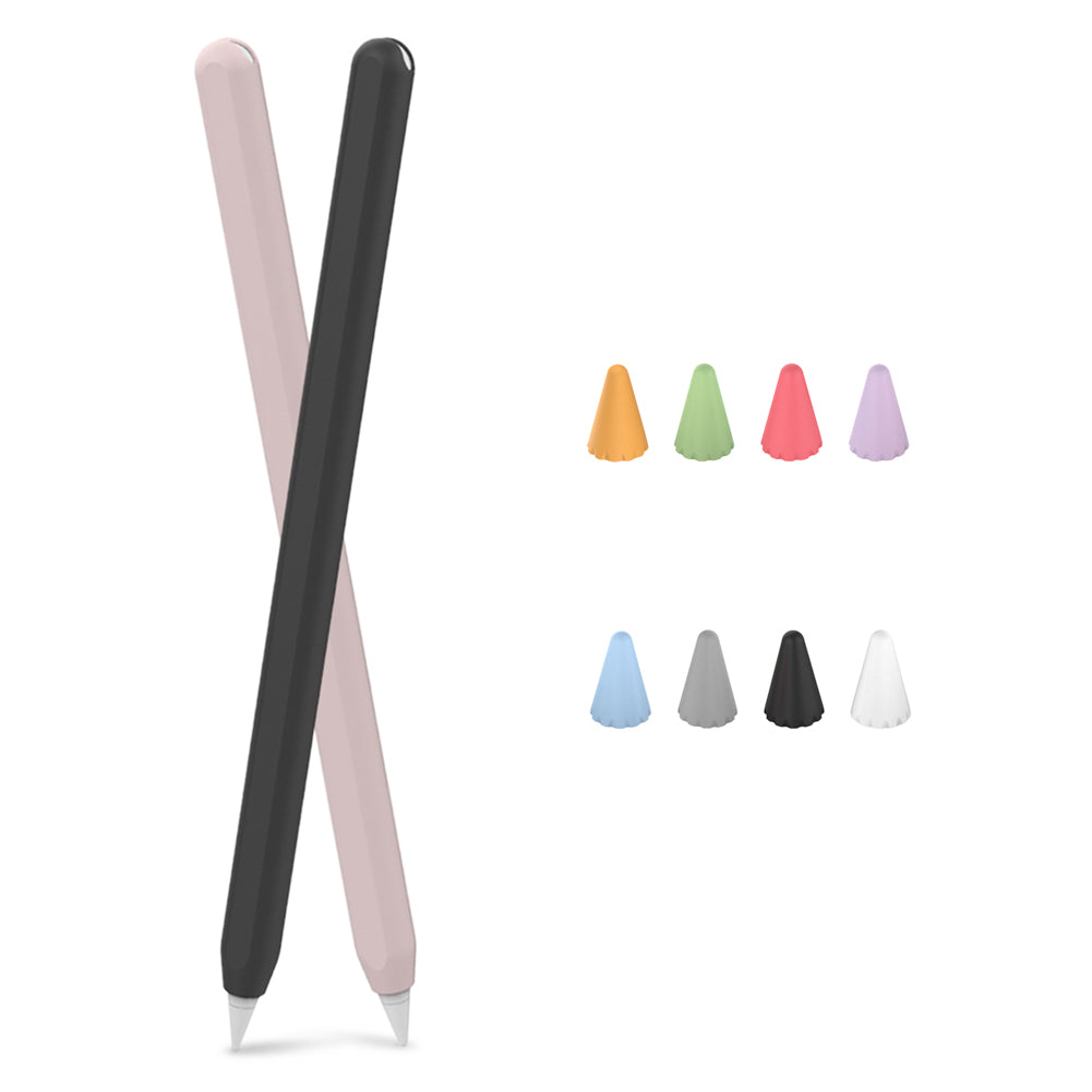 Silicone Case with 8 Nib Covers For Apple Pencil 2