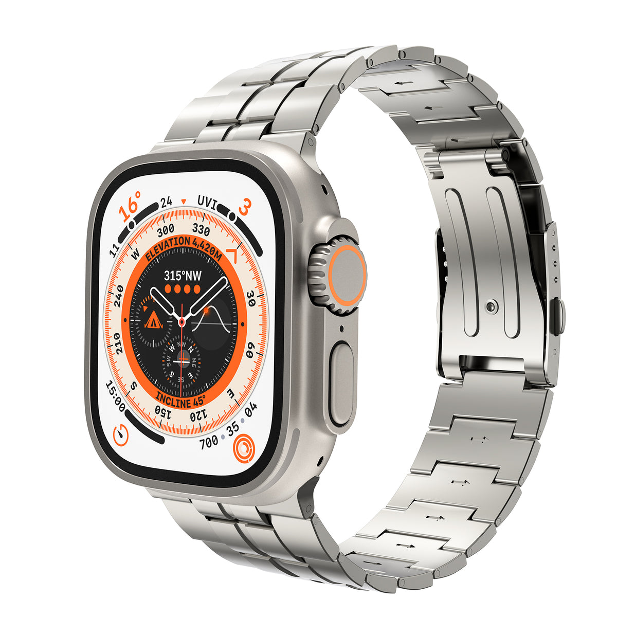 LULULOOK-Apple-Watch-Ultra-Titanium-Band-Silver
