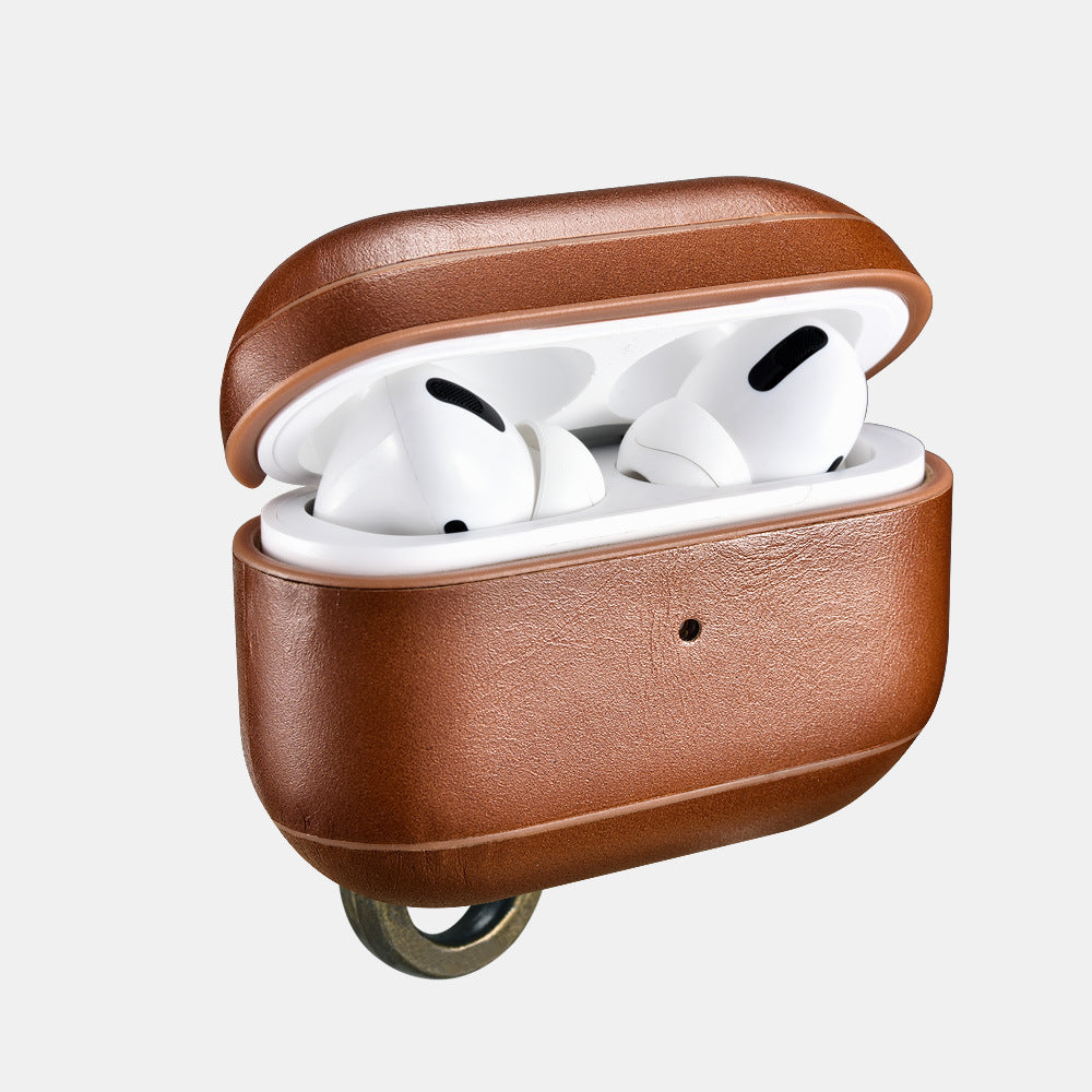 Airpods Pro Leather Case with Keychain