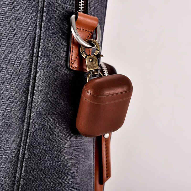 AirPods Leather Case with Keychain