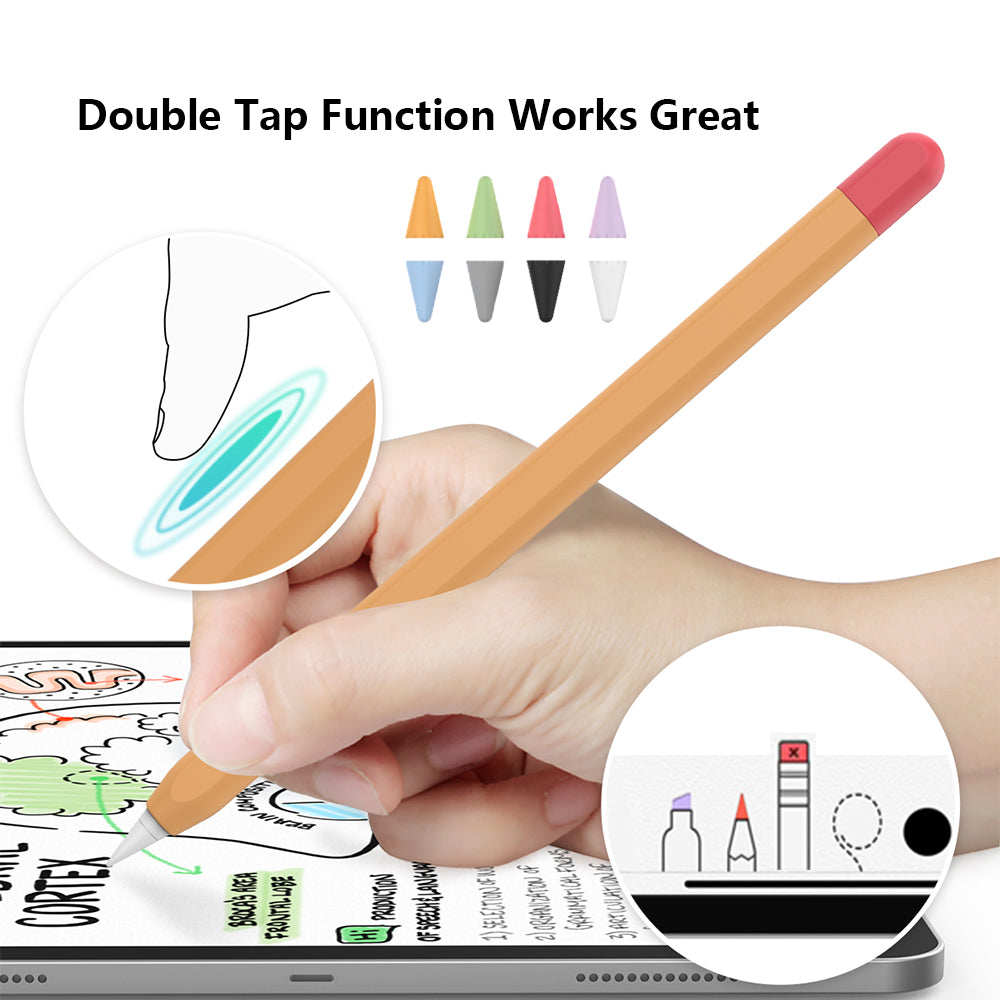 Silicone Case with 8 Nib Covers For Apple Pencil 2