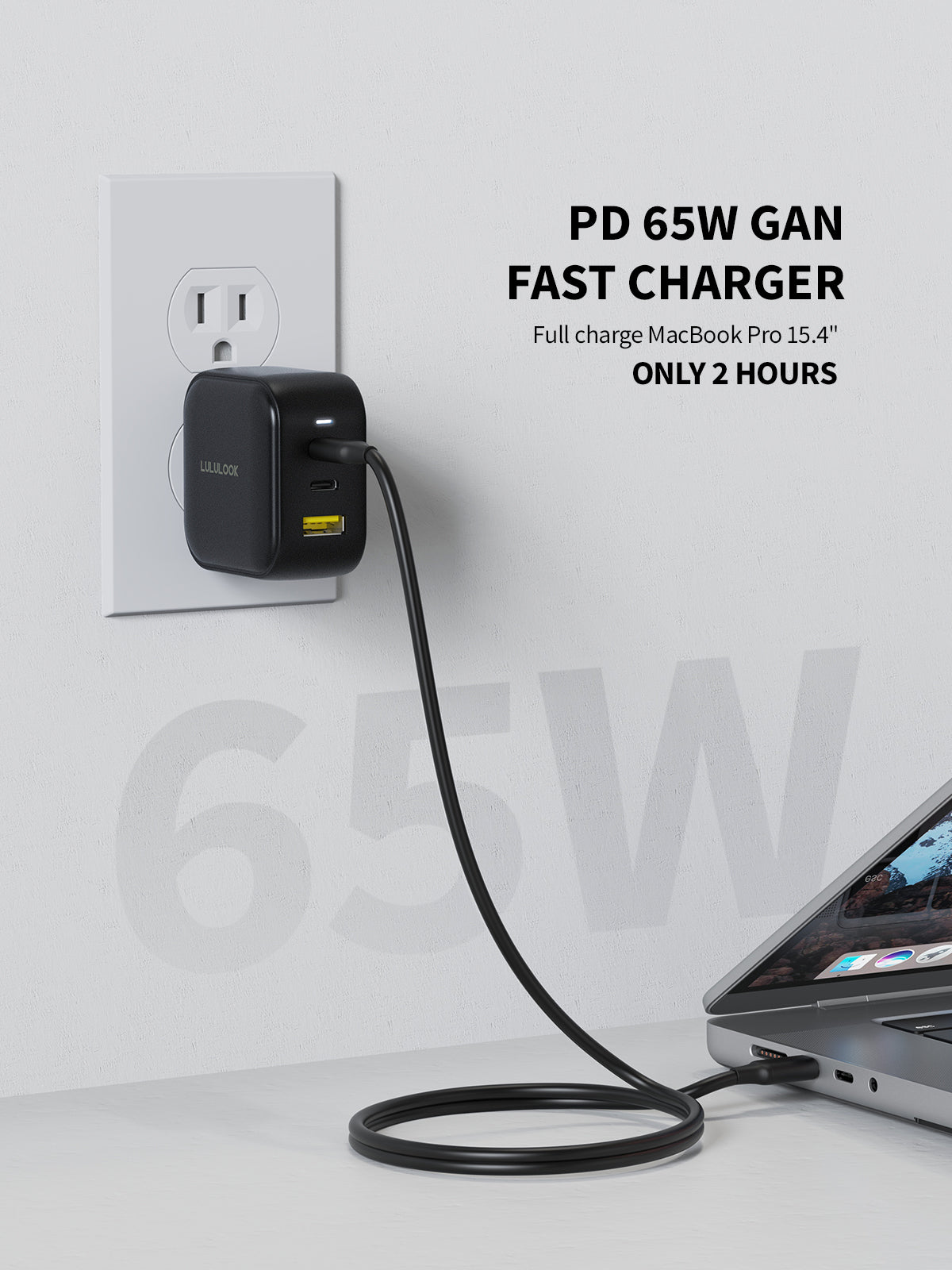 65W USB-C Gan Charger 3-Port - Clearance