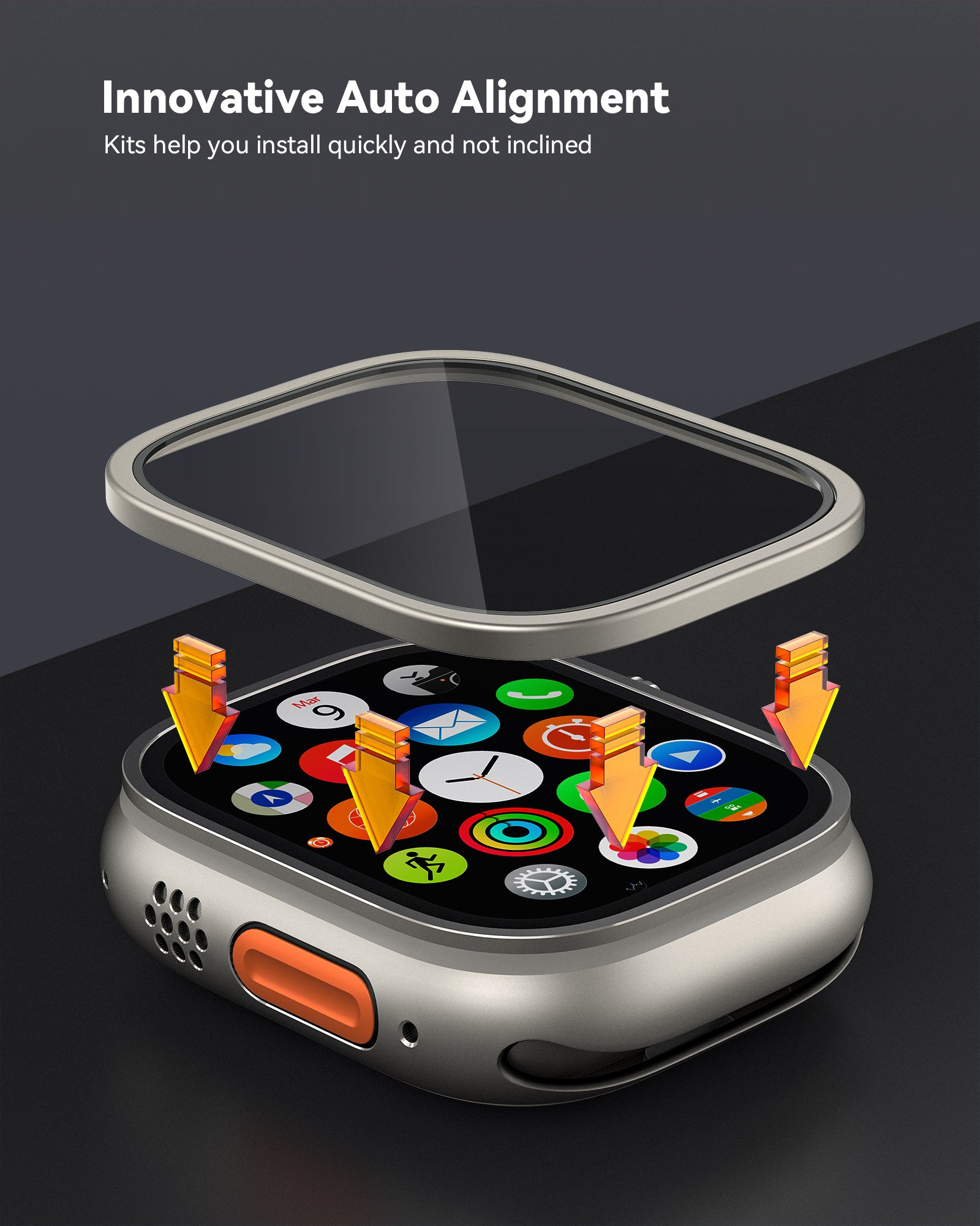 Tempered Glass Screen Protector for Apple Watch Ultra-2 Pack